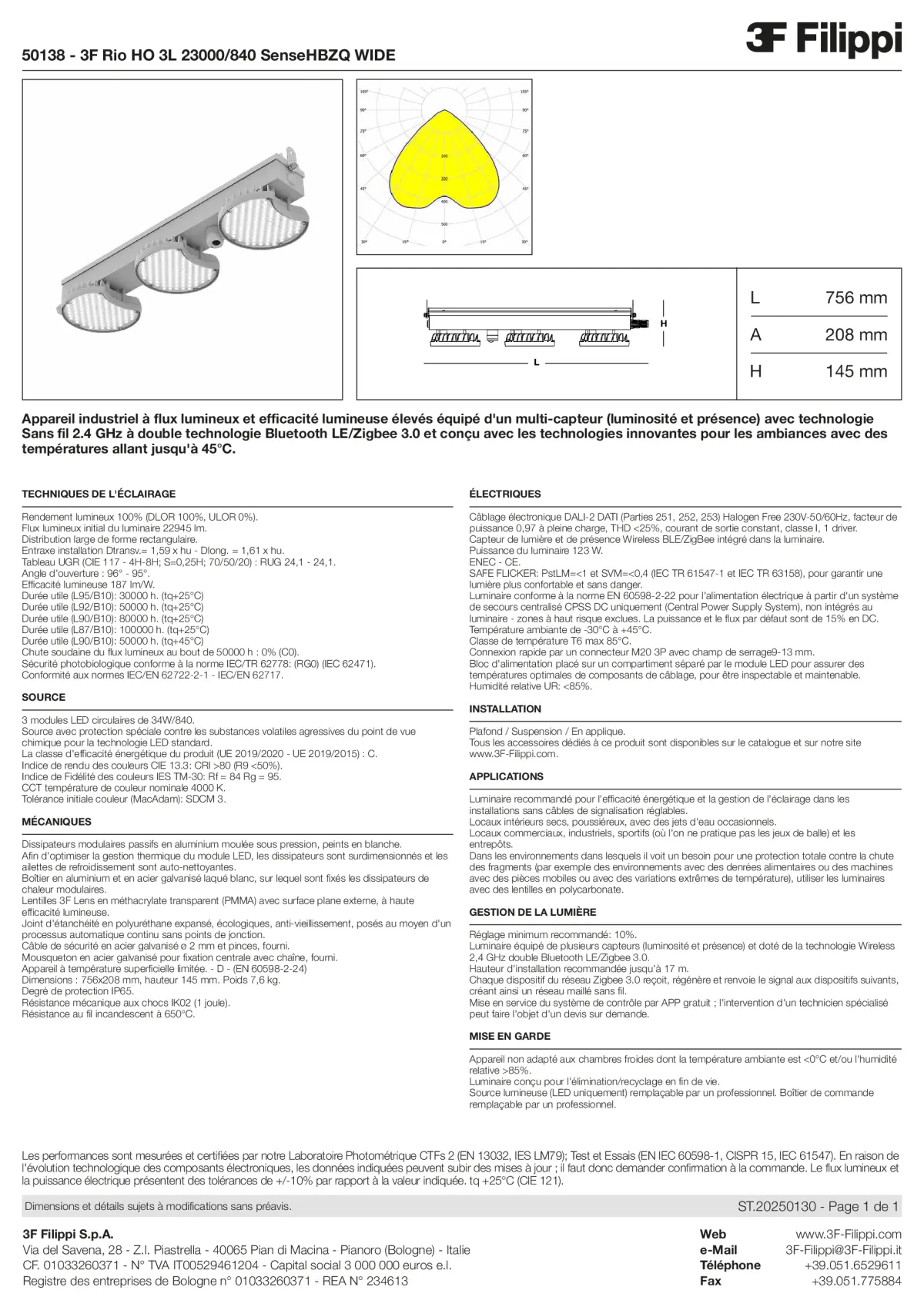 50138 - 3F Rio HO 3L 23000-840 SenseHBZQ WIDE - Datasheet - fr