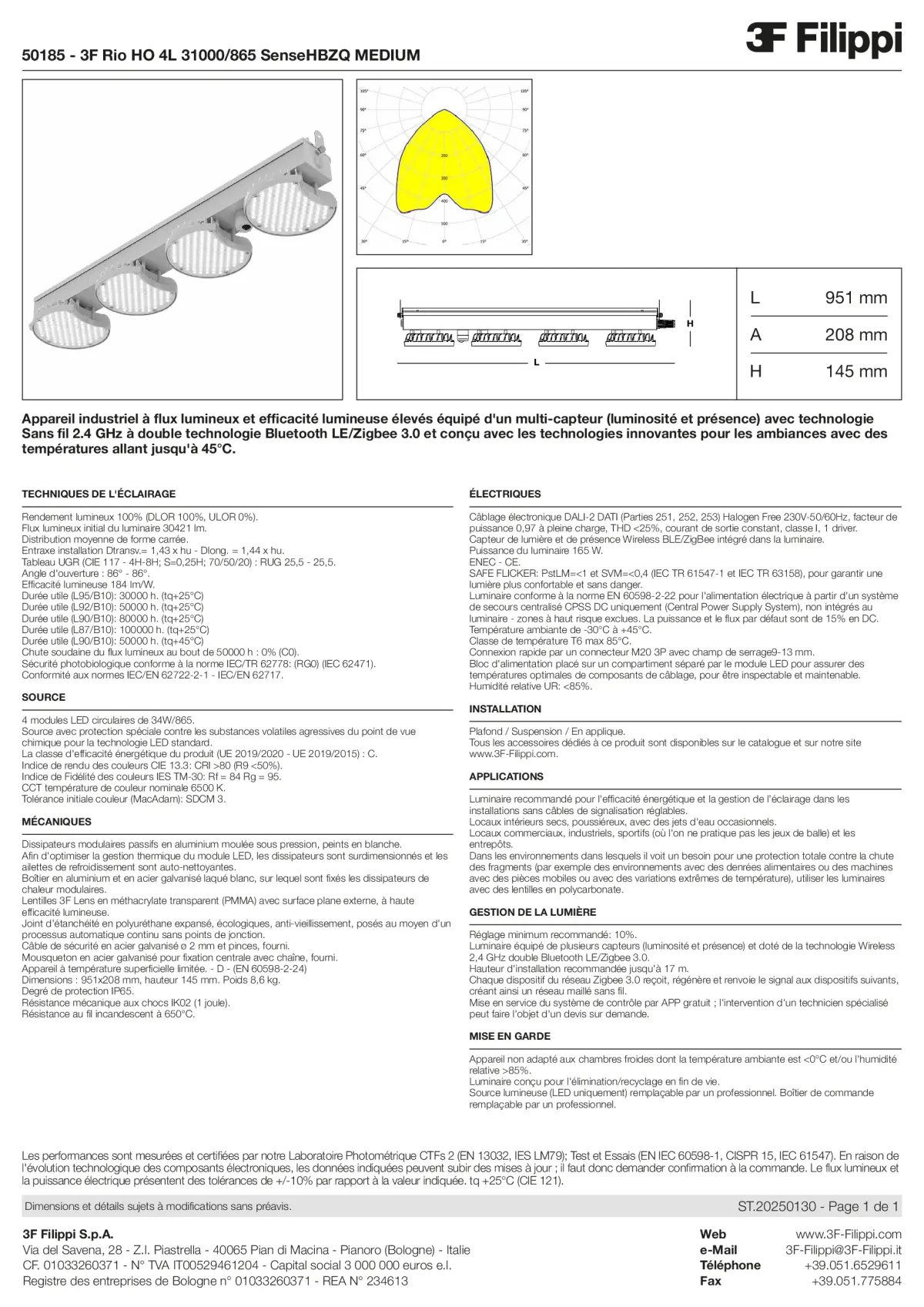 50185 - 3F Rio HO 4L 31000-865 SenseHBZQ MEDIUM - Datasheet - fr