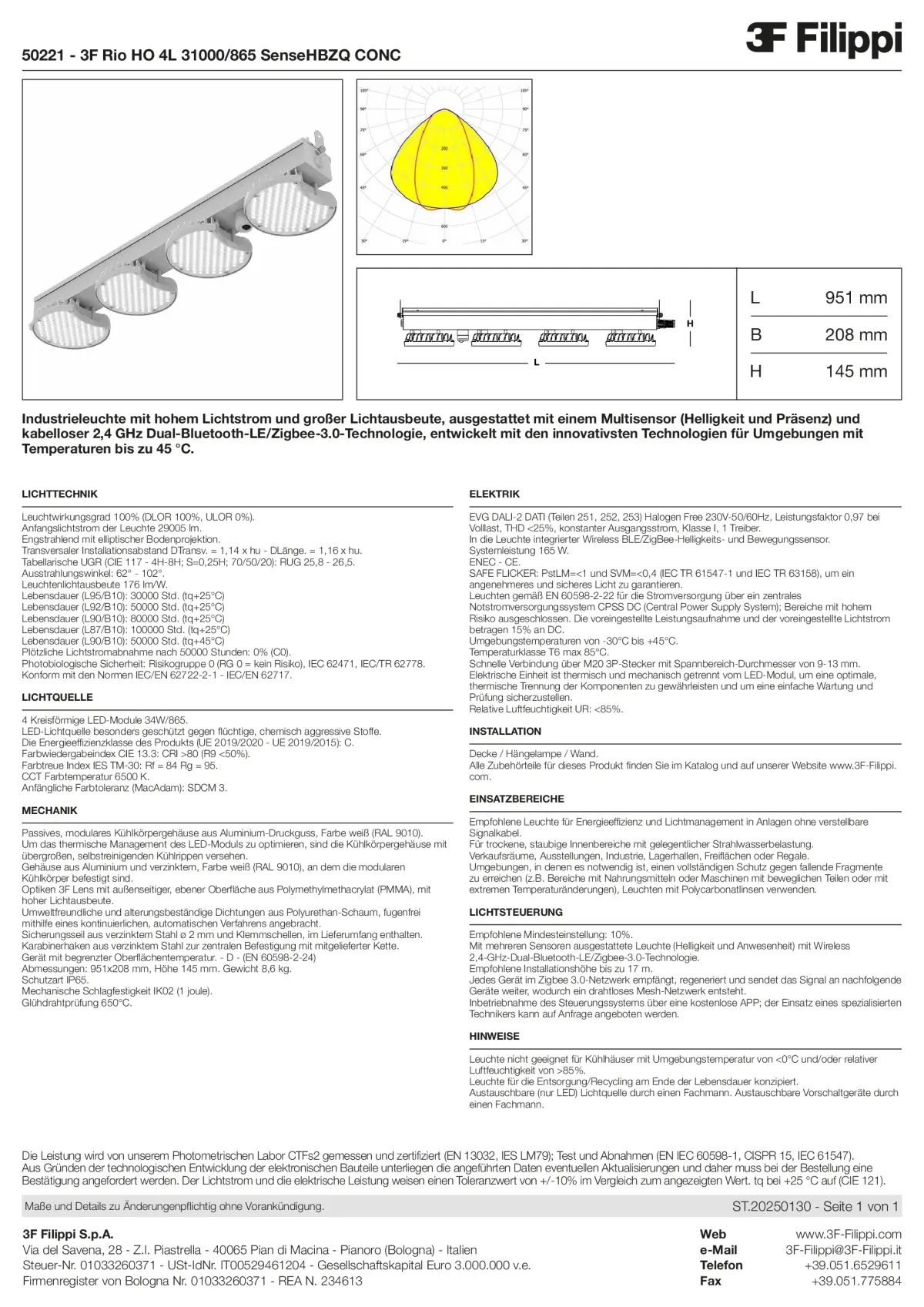 50221 - 3F Rio HO 4L 31000-865 SenseHBZQ CONC - Datasheet - de