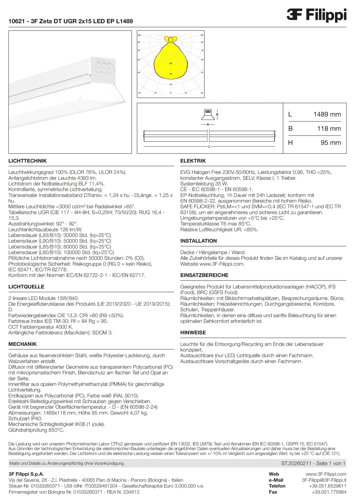 10621 - 3F Zeta DT UGR 2x15 LED EP L1489 - Datasheet - de