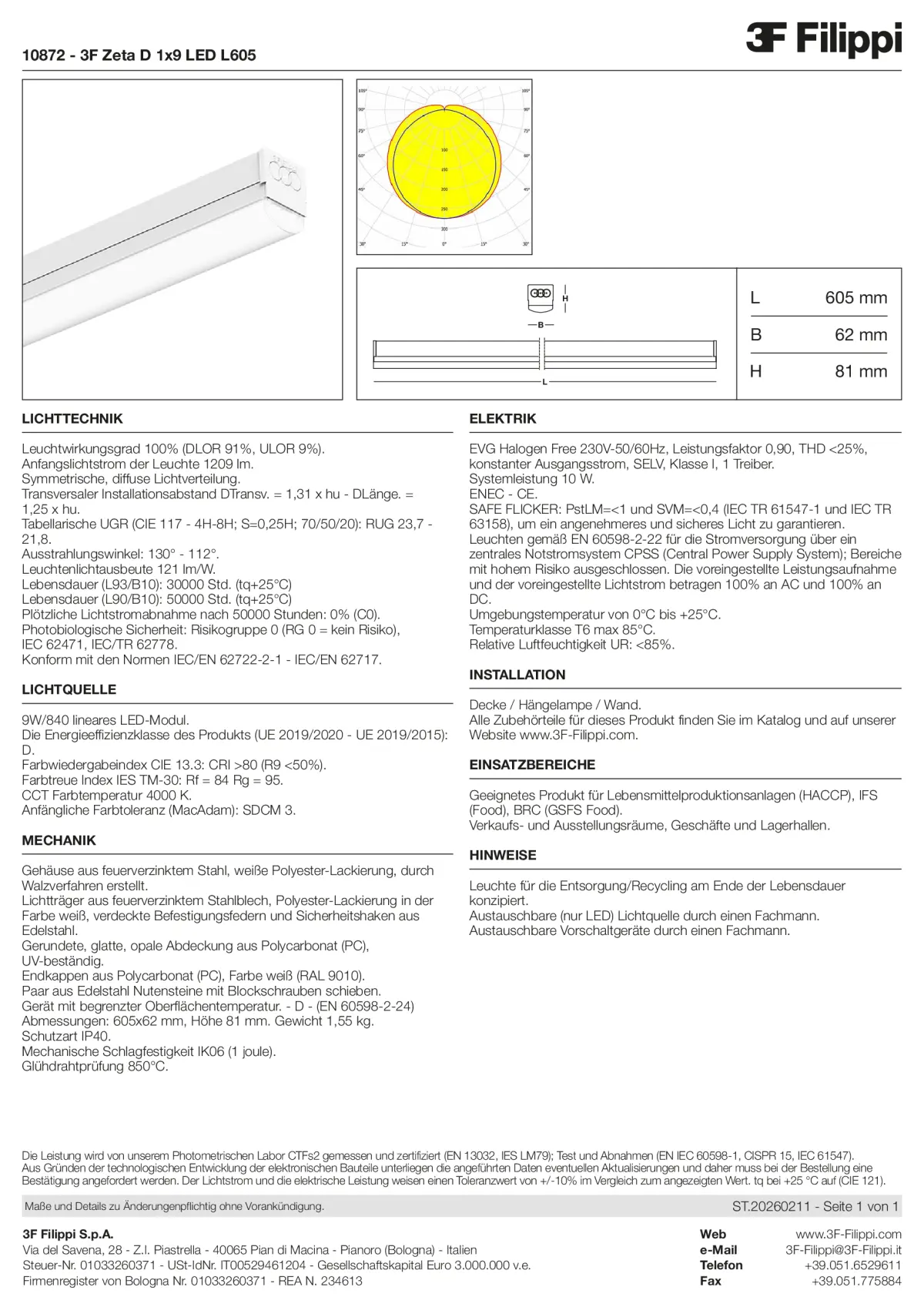 10872 - 3F Zeta D 1x9 LED L605 - Datasheet - de