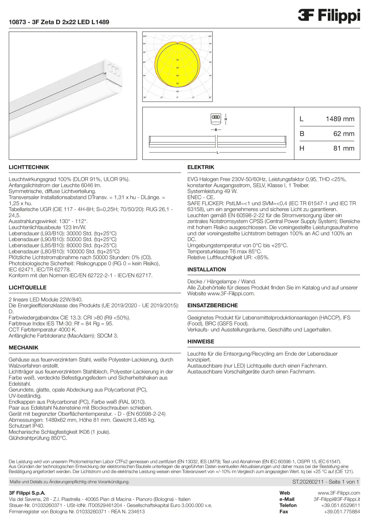 10873 - 3F Zeta D 2x22 LED L1489 - Datasheet - de
