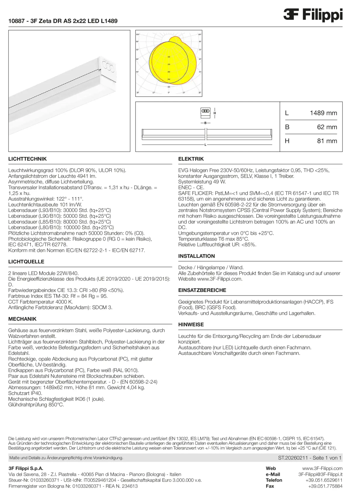 10887 - 3F Zeta DR AS 2x22 LED L1489 - Datasheet - de