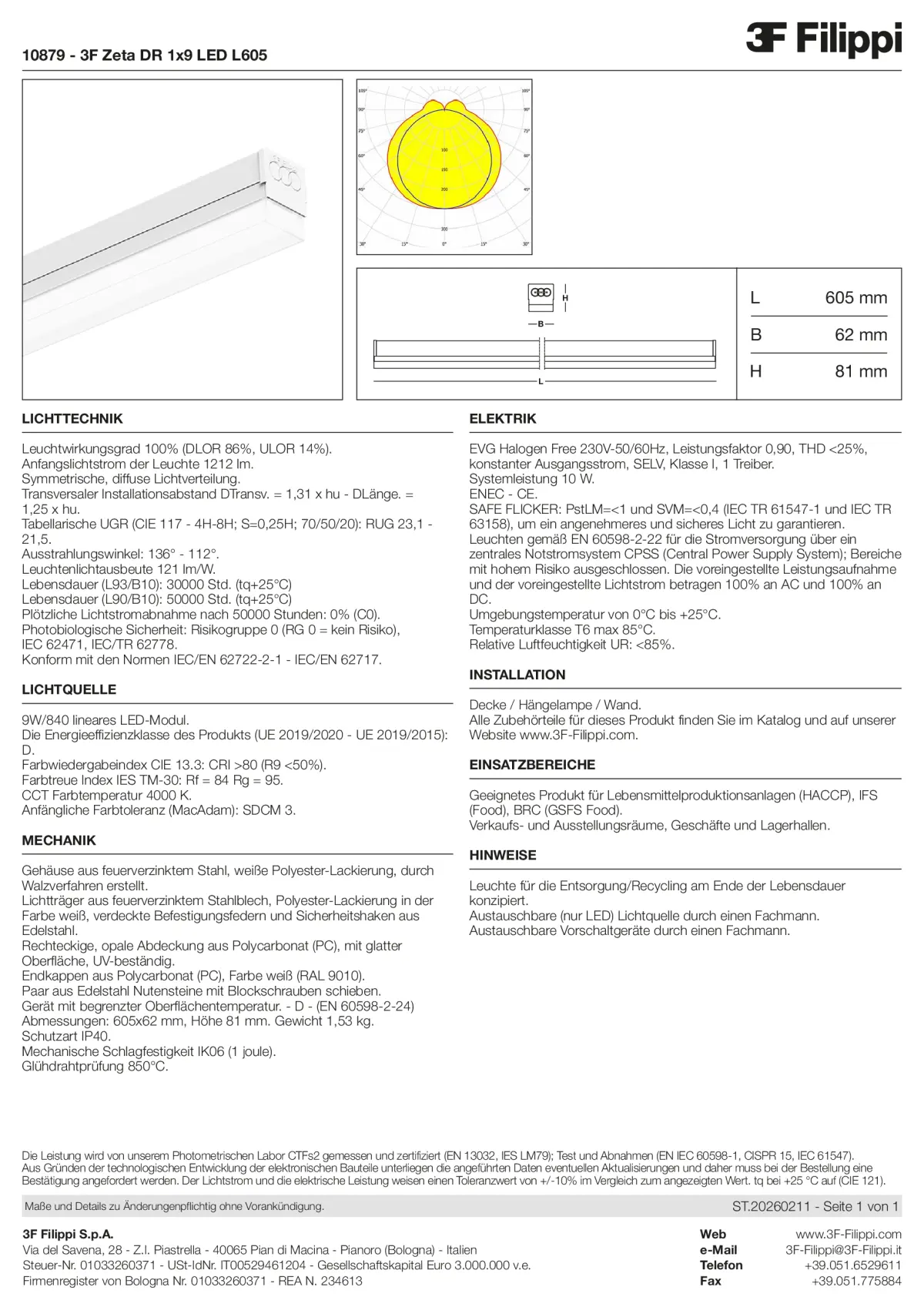 10879 - 3F Zeta DR 1x9 LED L605 - Datasheet - de