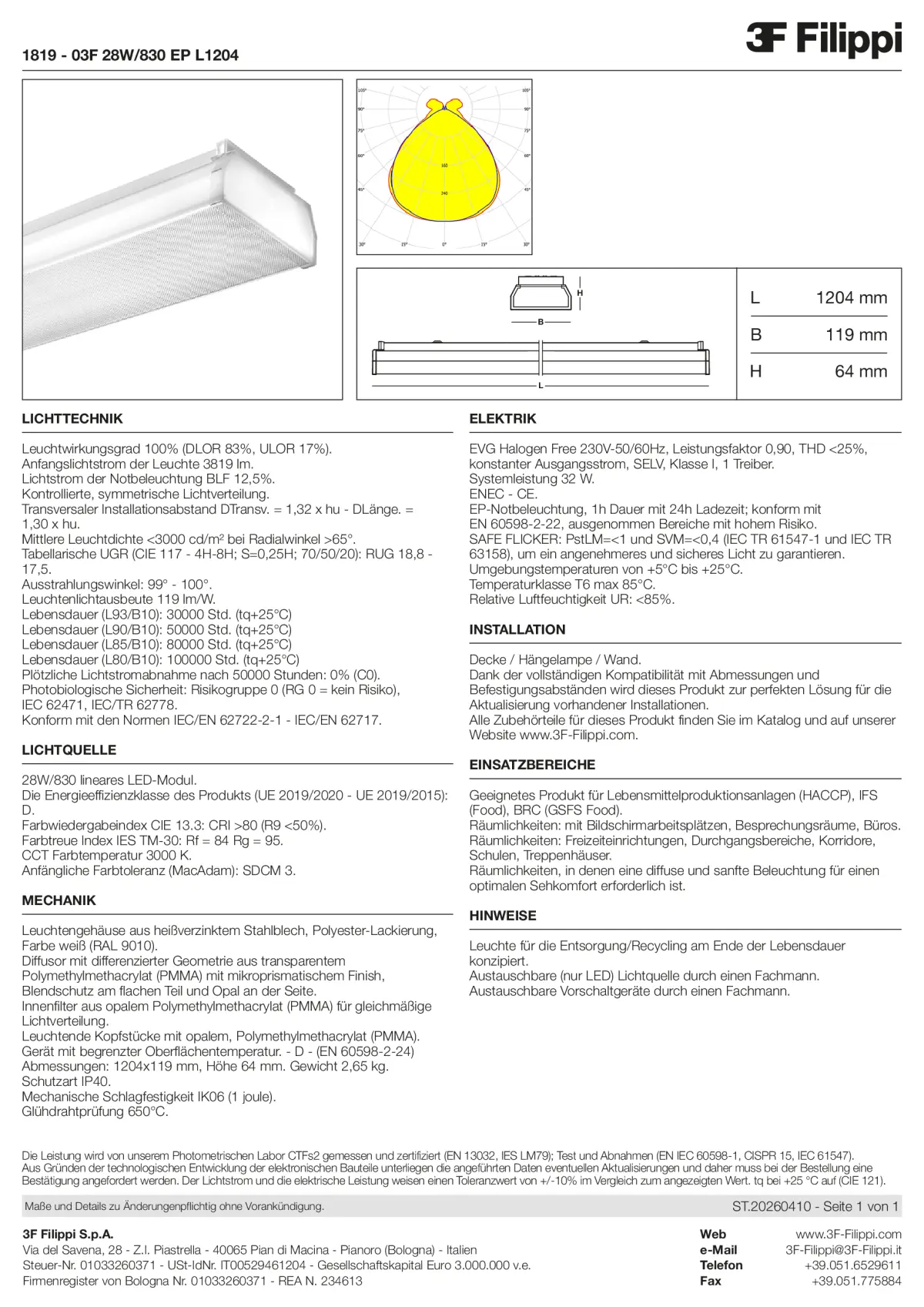 1819 - 03F 28W-830 EP L1204 - Datasheet - de