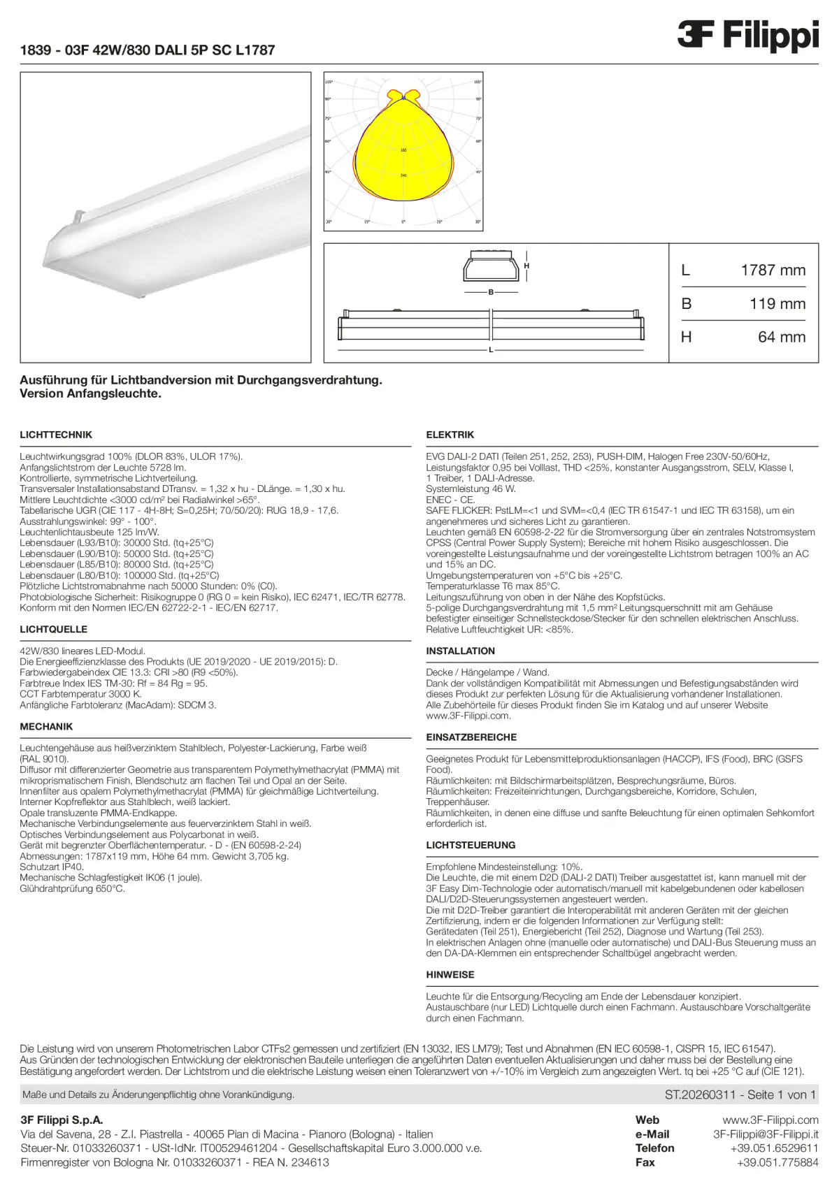 1839 - 03F 42W-830 DALI 5P SC L1787 - Datasheet - de