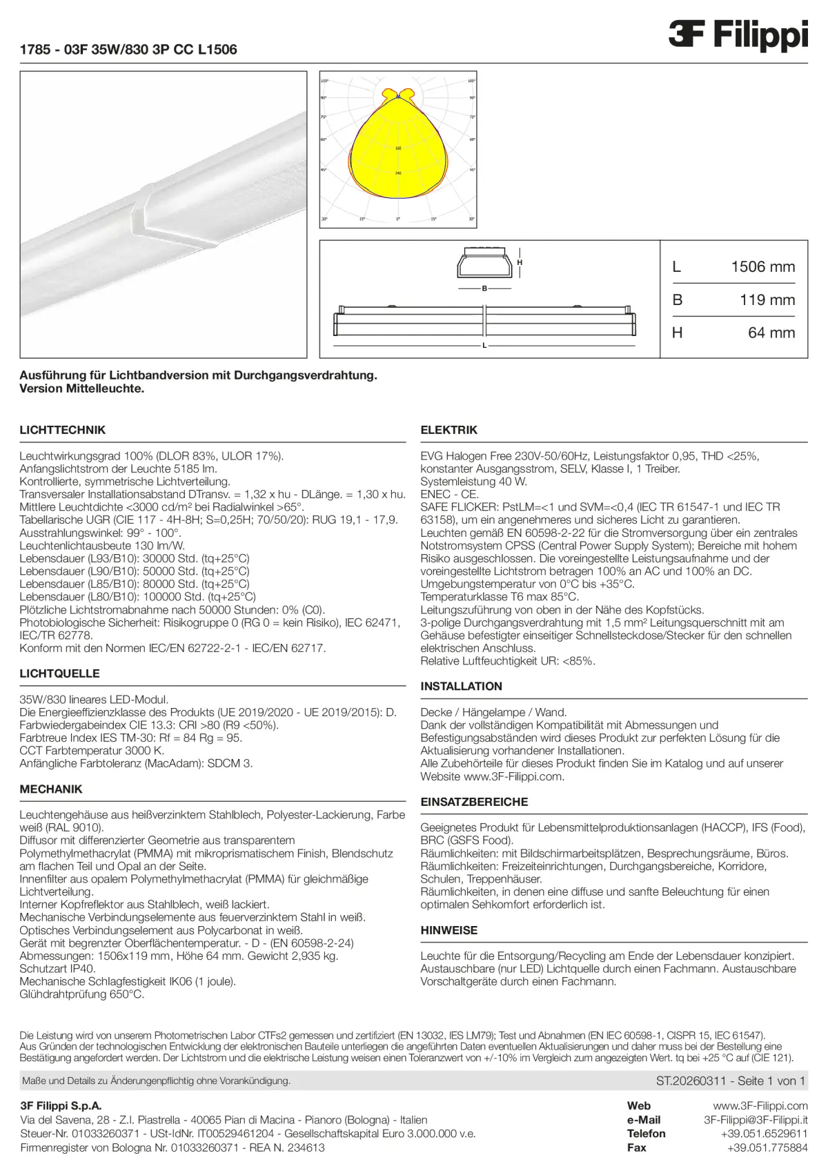 1785 - 03F 35W-830 3P CC L1506 - Datasheet - de
