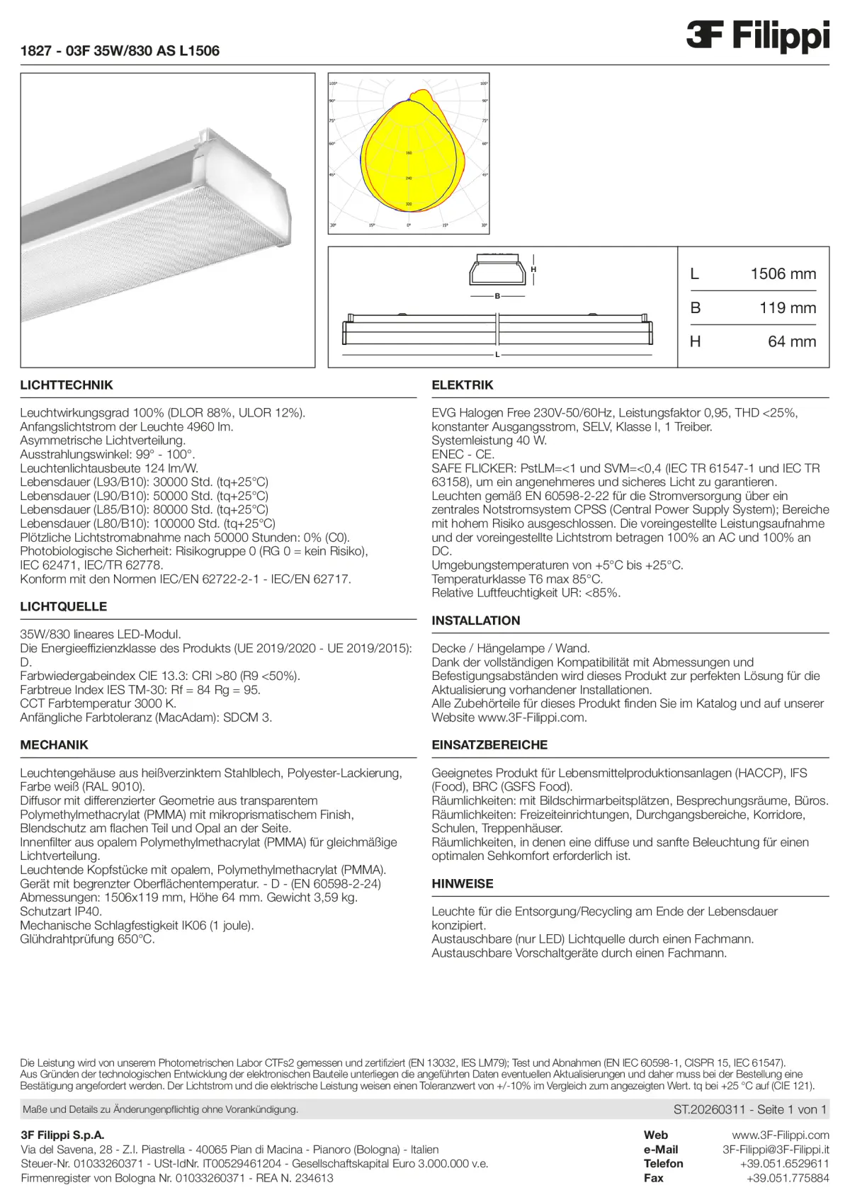 1827 - 03F 35W-830 AS L1506 - Datasheet - de