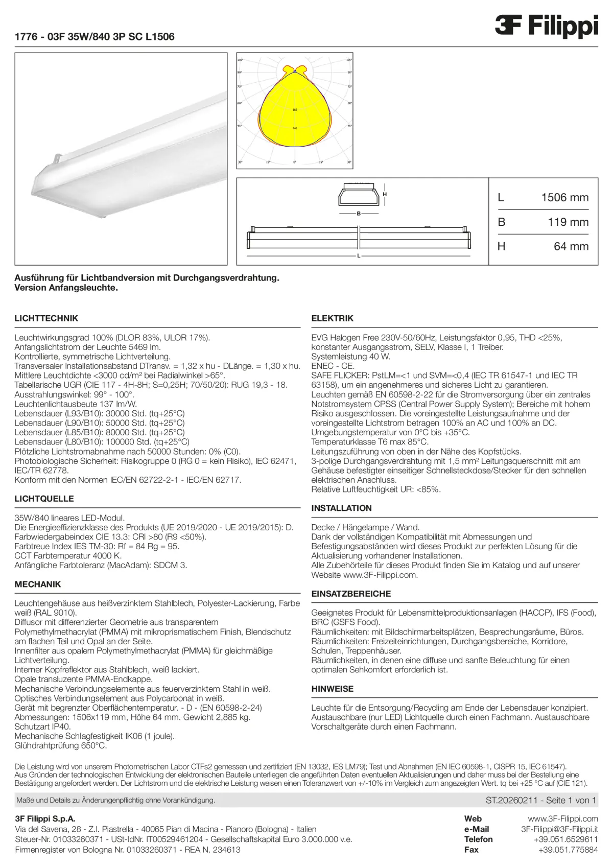 1776 - 03F 35W-840 3P SC L1506 - Datasheet - de