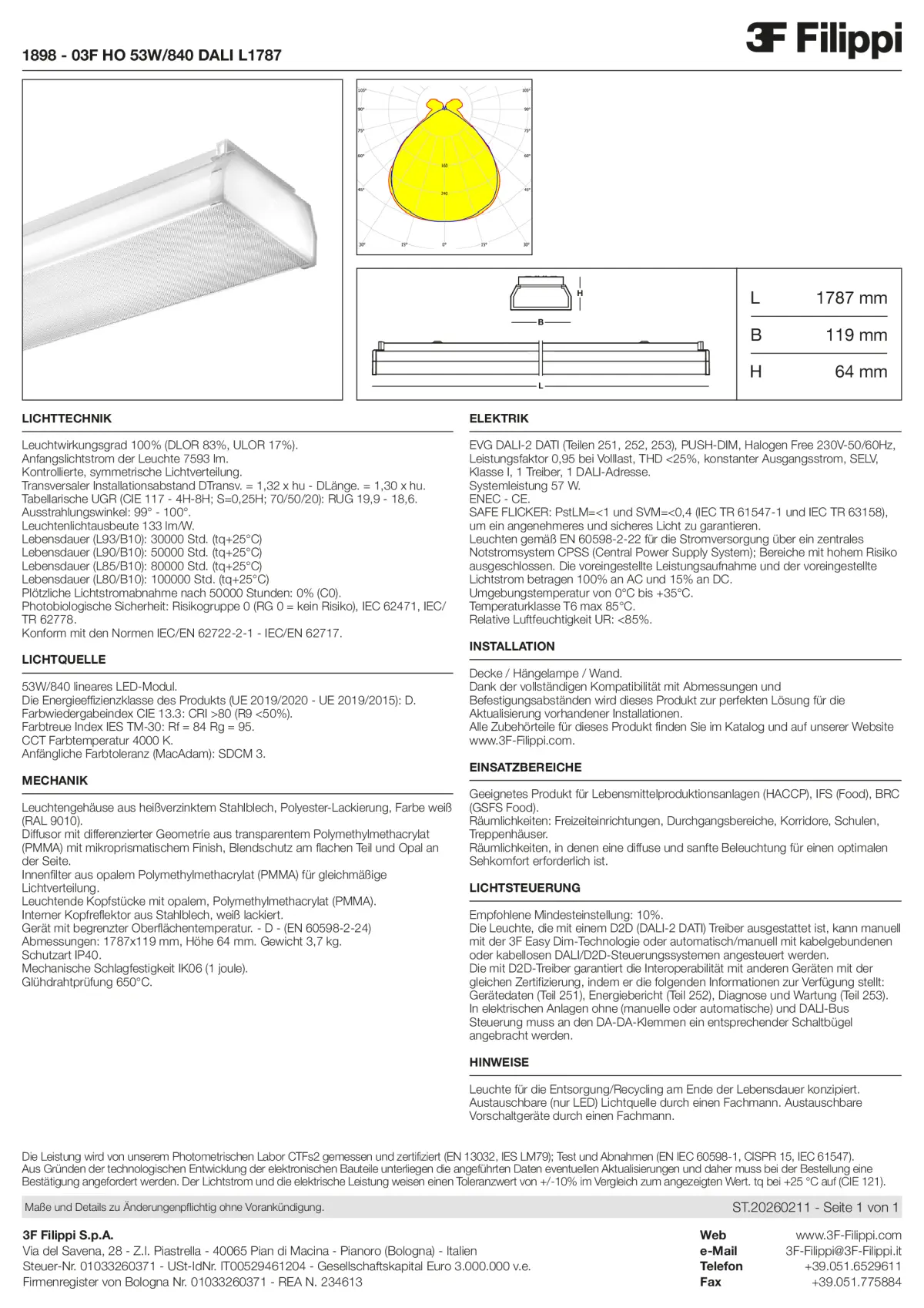 1898 - 03F HO 53W-840 DALI L1787 - Datasheet - de