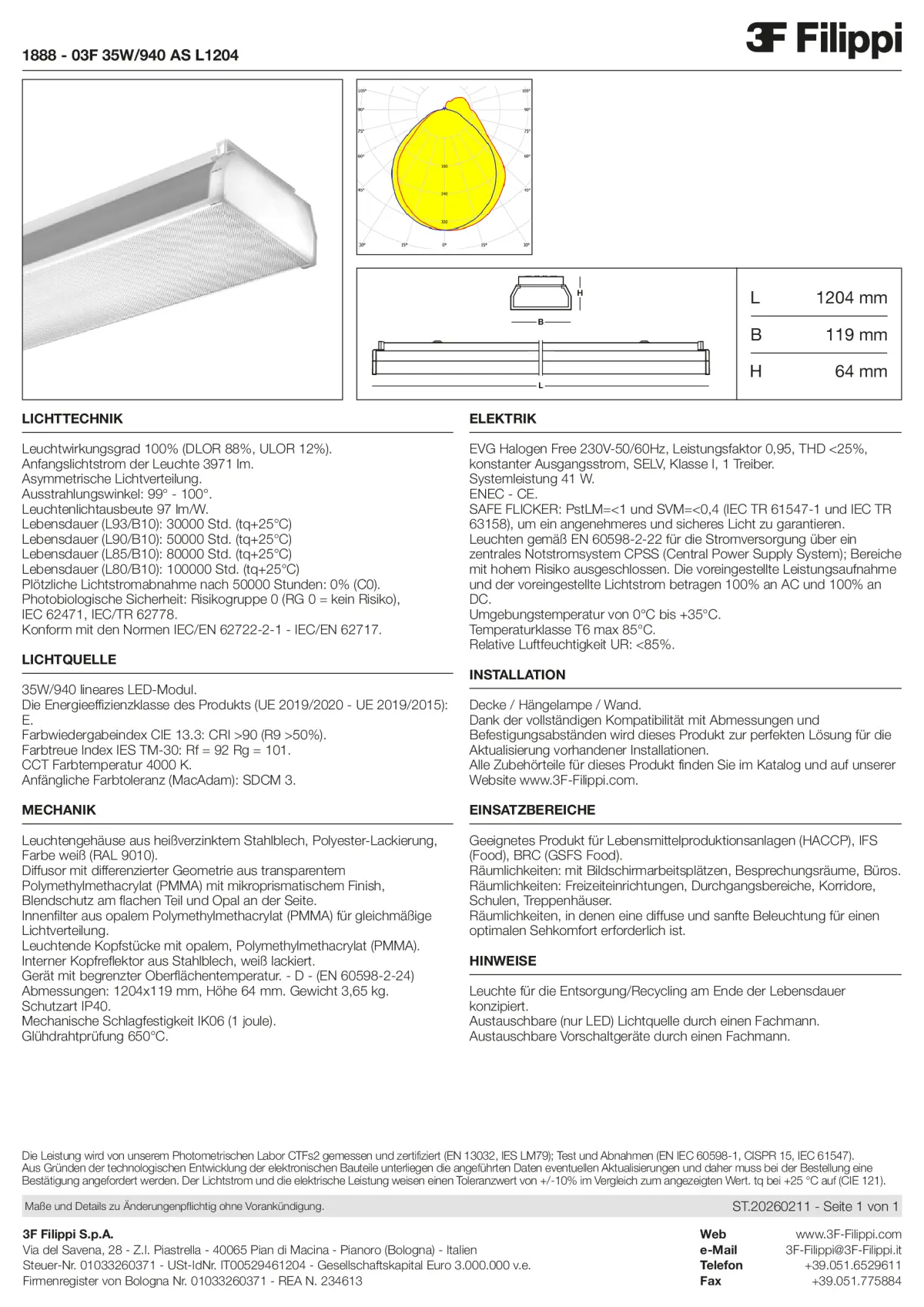 1888 - 03F 35W-940 AS L1204 - Datasheet - de