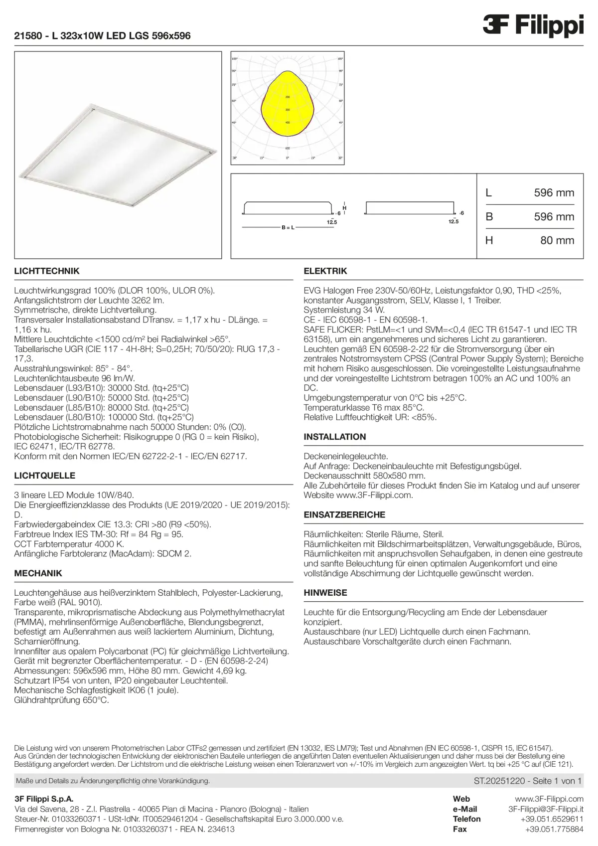 21580 - L 323x10W LED LGS 596x596 - Datasheet - de