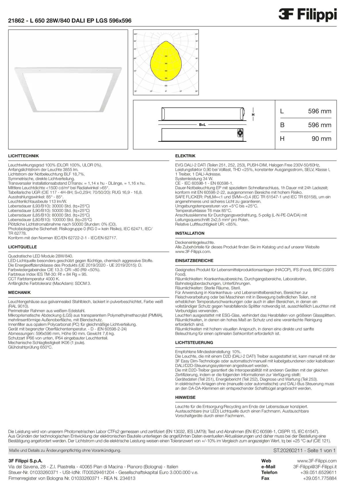 21862 - L 650 28W-840 DALI EP LGS 596x596 - Datasheet - de