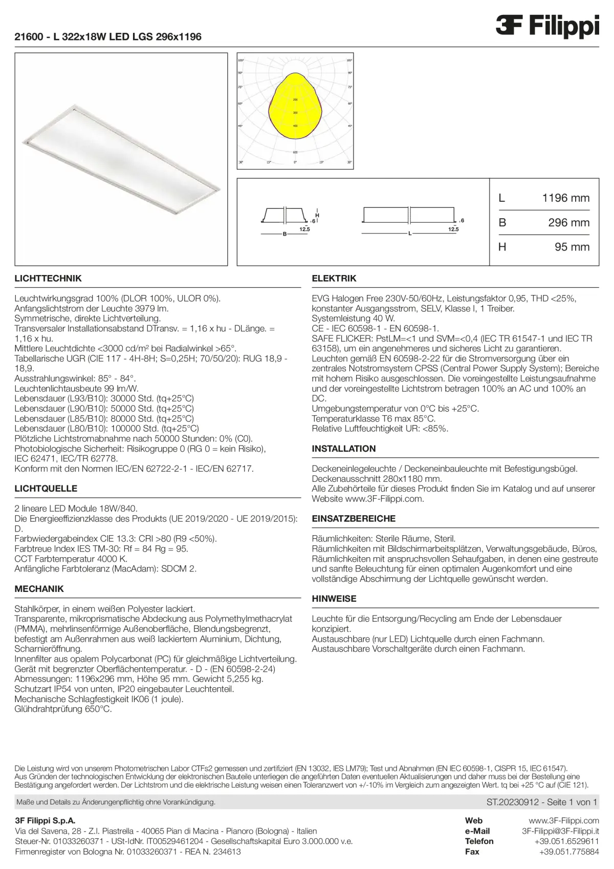 21600 - L 322x18W LED LGS 296x1196 - Datasheet - de