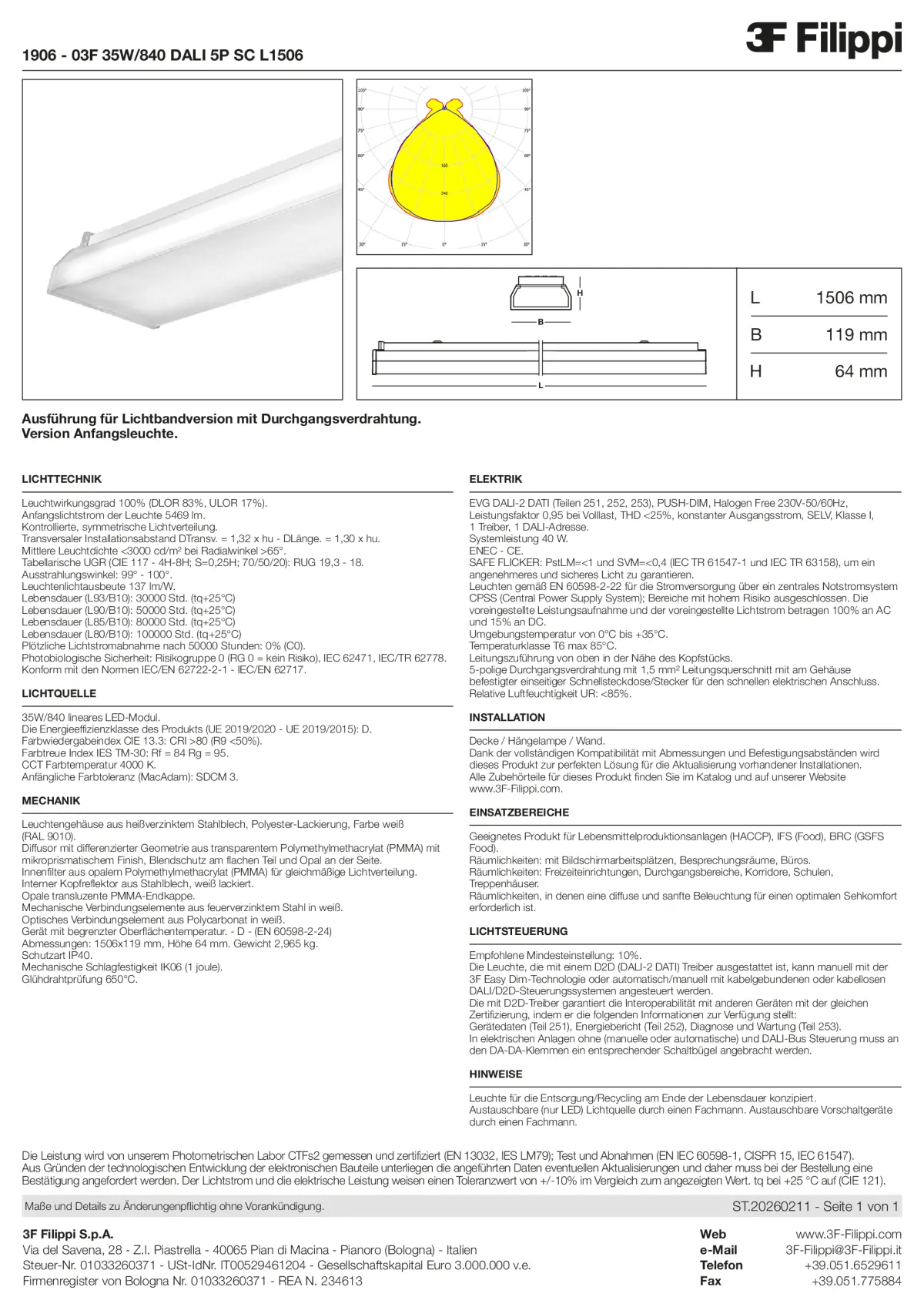 1906 - 03F 35W-840 DALI 5P SC L1506 - Datasheet - de
