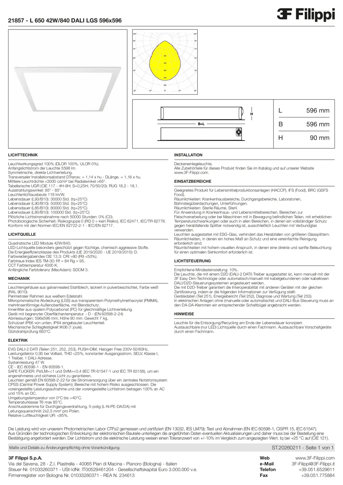 21857 - L 650 42W-840 DALI LGS 596x596 - Datasheet - de