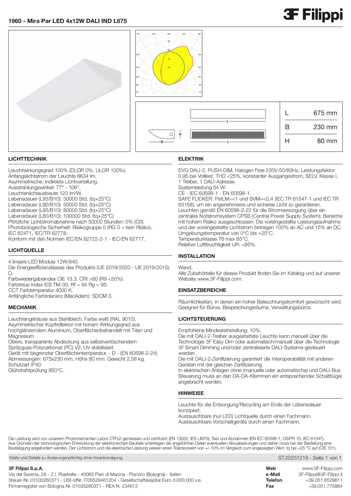 1960 - Mira Par LED 4x12W DALI IND L675 - Datasheet - de