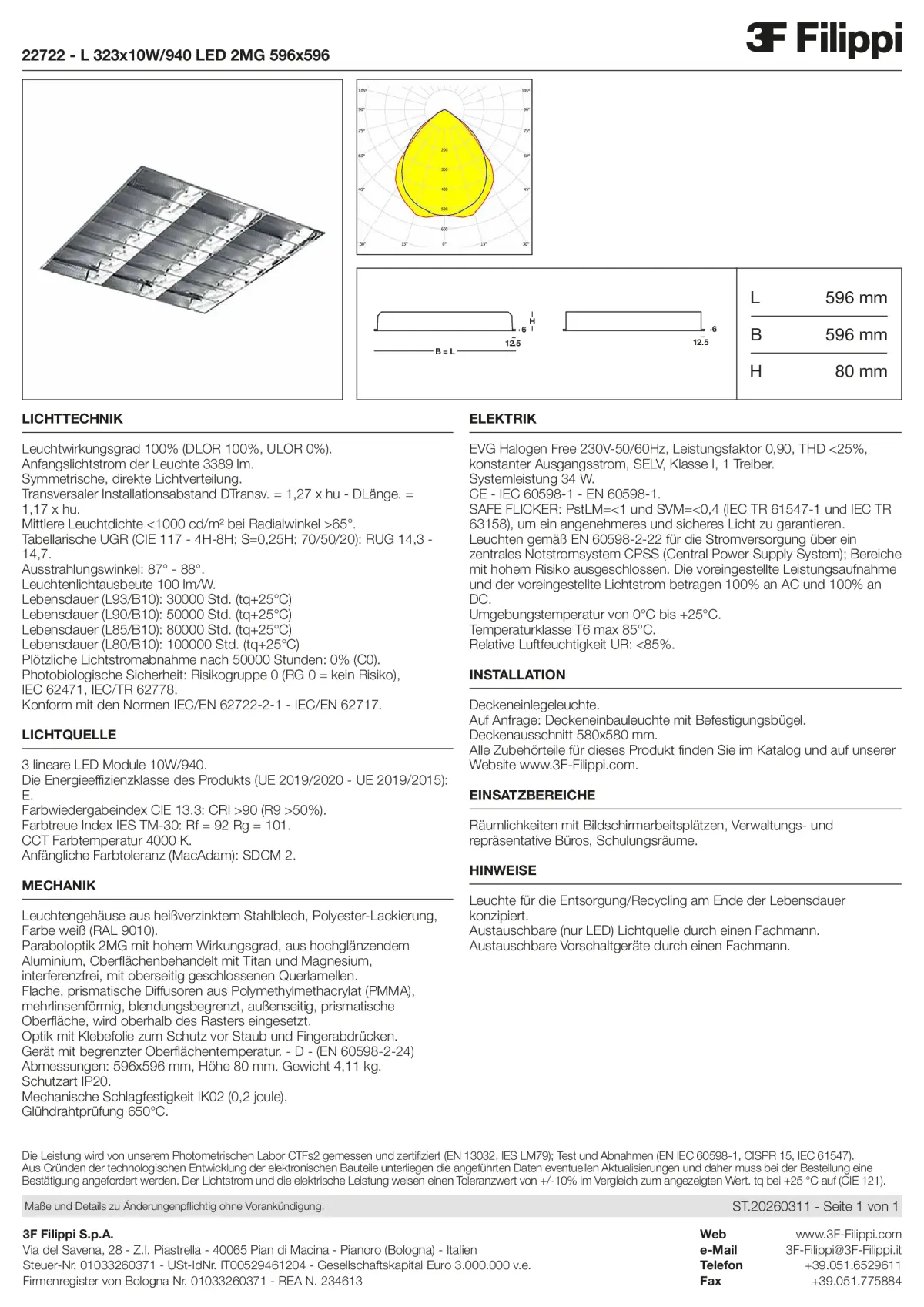 22722 - L 323x10W-940 LED 2MG 596x596 - Datasheet - de