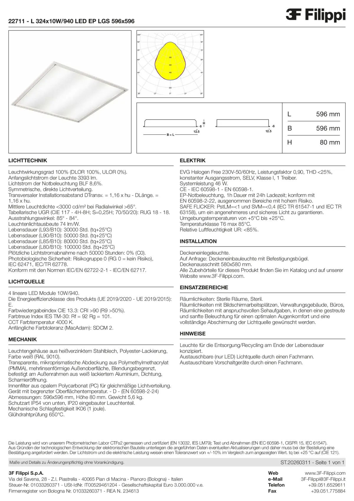 22711 - L 324x10W-940 LED EP LGS 596x596 - Datasheet - de