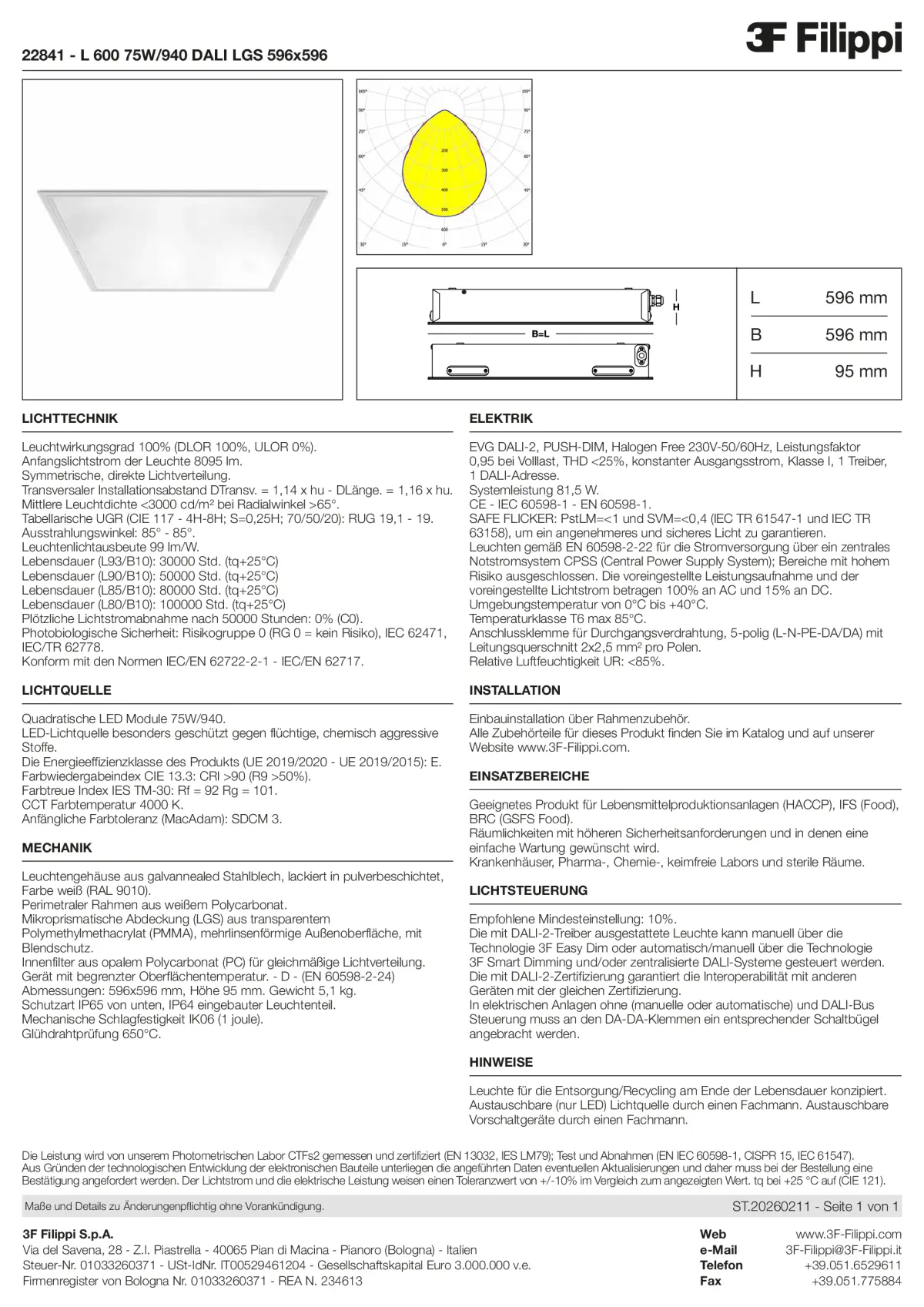 22841 - L 600 75W-940 DALI LGS 596x596 - Datasheet - de