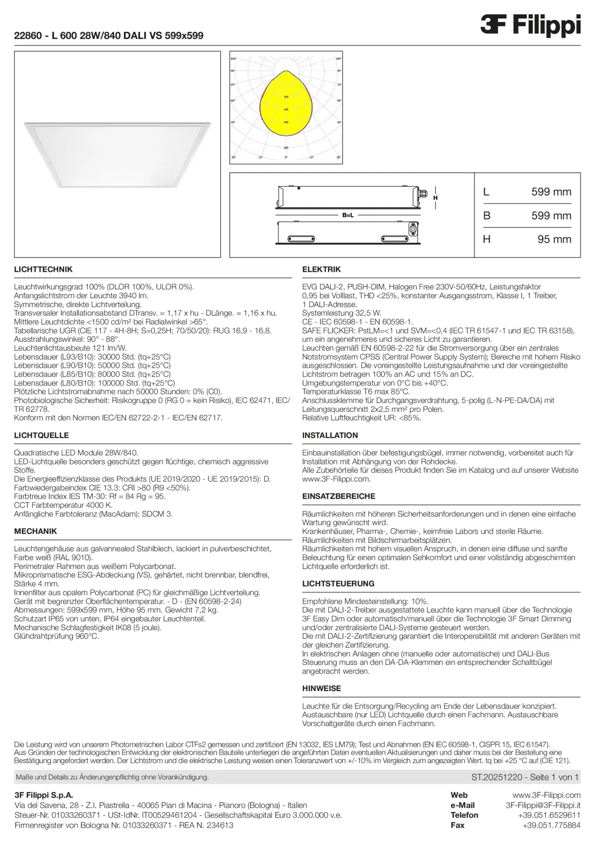 22860 - L 600 28W-840 DALI VS 599x599 - Datasheet - de