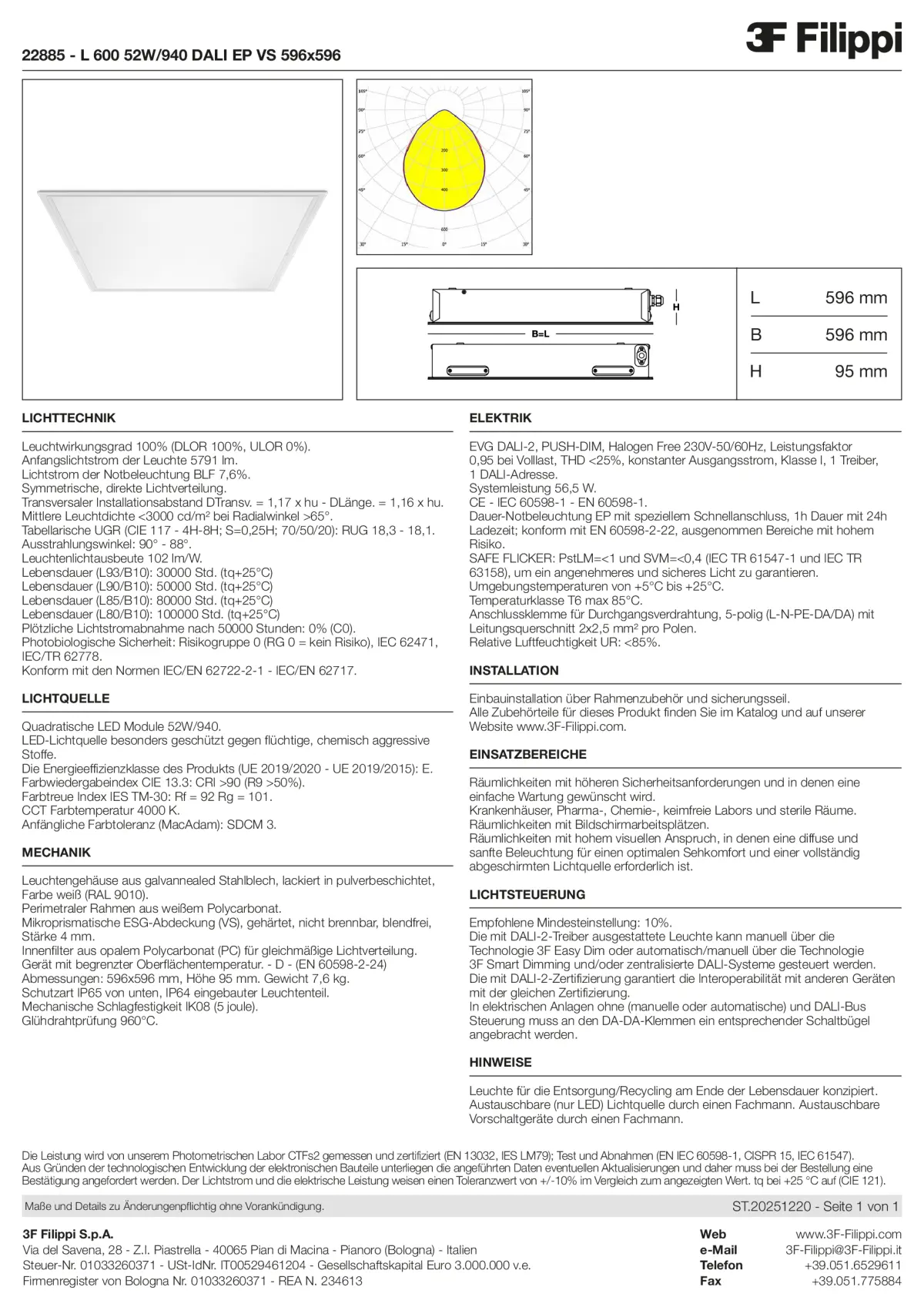 22885 - L 600 52W-940 DALI EP VS 596x596 - Datasheet - de