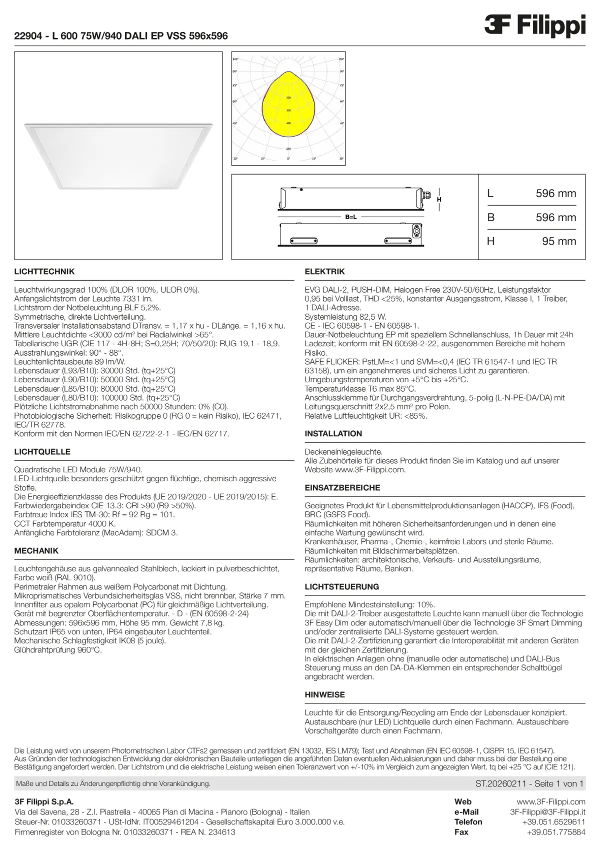 22904 - L 600 75W-940 DALI EP VSS 596x596 - Datasheet - de