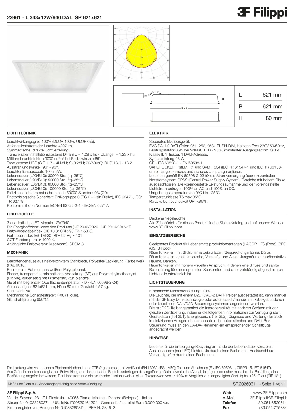 23961 - L 343x12W-940 DALI SP 621x621 - Datasheet - de