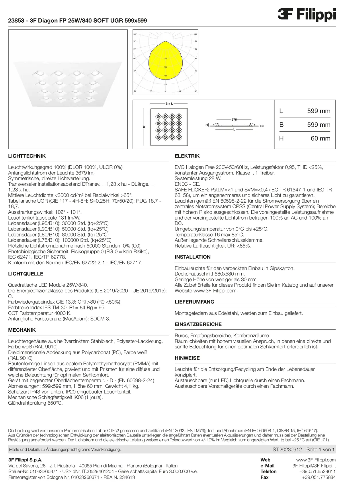 23853 - 3F Diagon FP 25W-840 SOFT UGR 599x599 - Datasheet - de