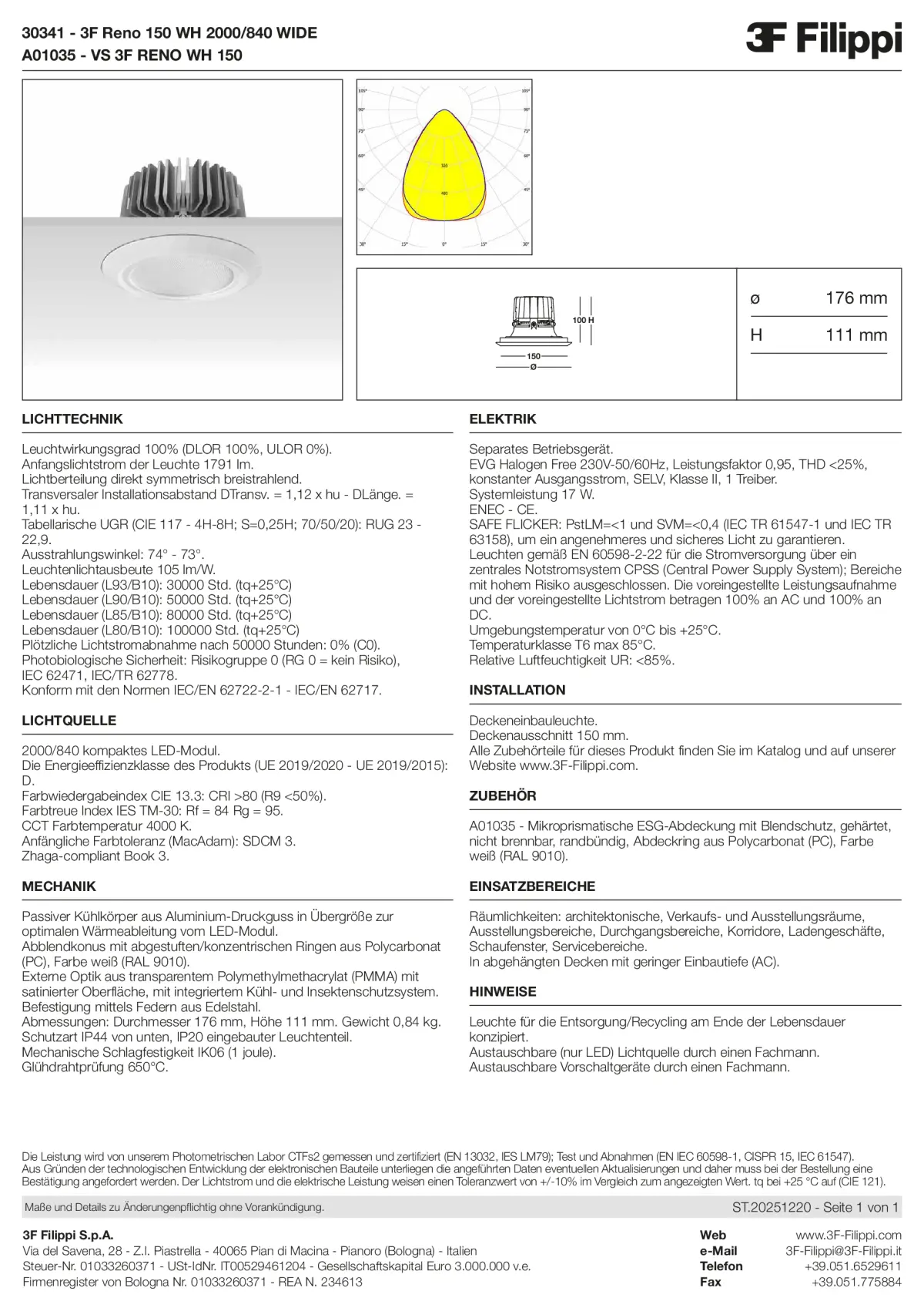 30341+A01035 - 3F Reno 150 WH 2000-840 WIDE + VS WH - Datasheet - de