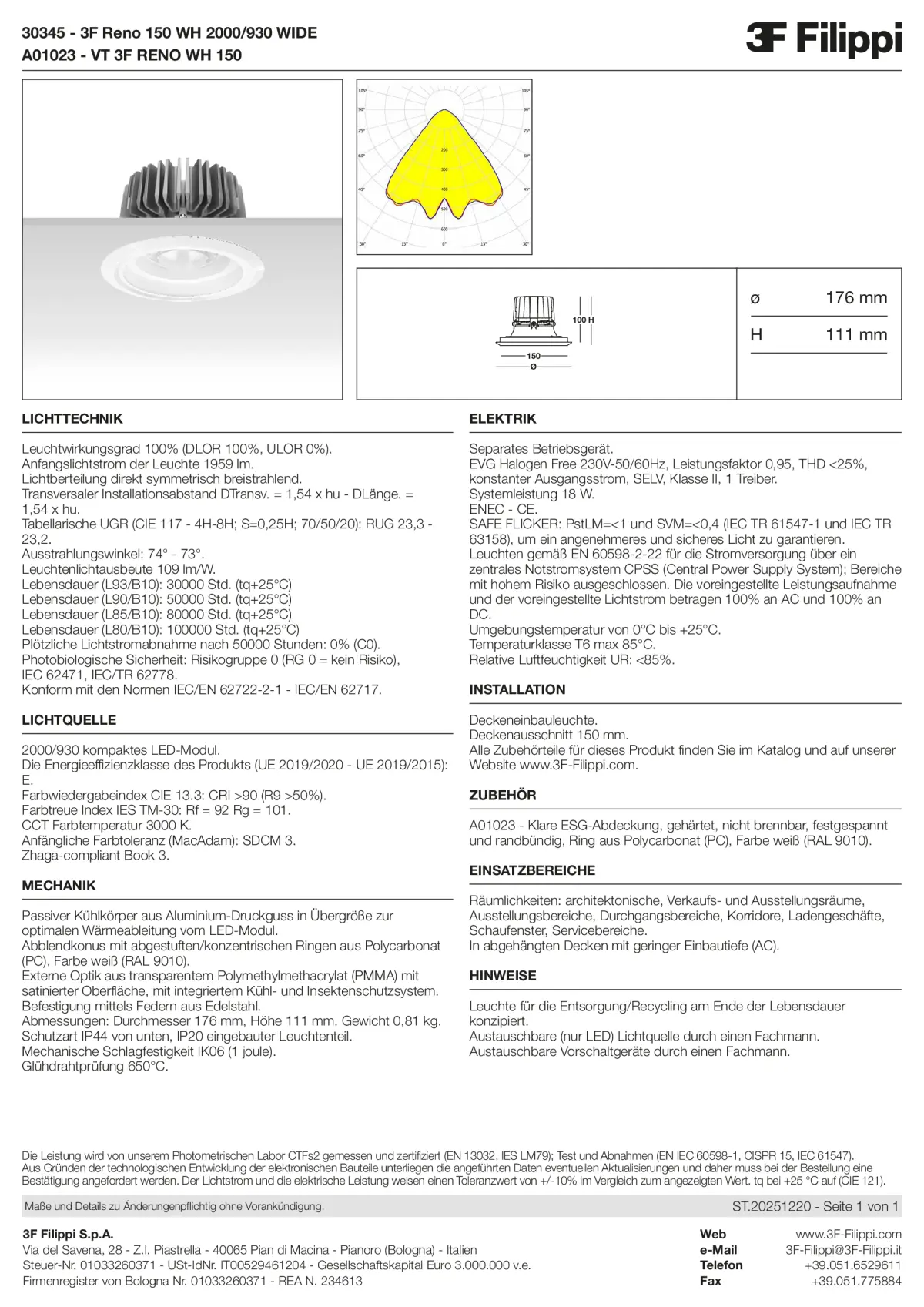 30345+A01023 - 3F Reno 150 WH 2000-930 WIDE + VT WH - Datasheet - de