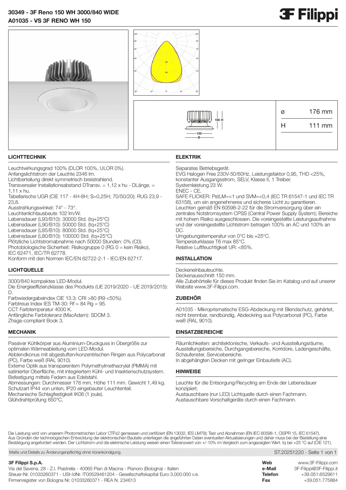 30349+A01035 - 3F Reno 150 WH 3000-840 WIDE + VS WH - Datasheet - de
