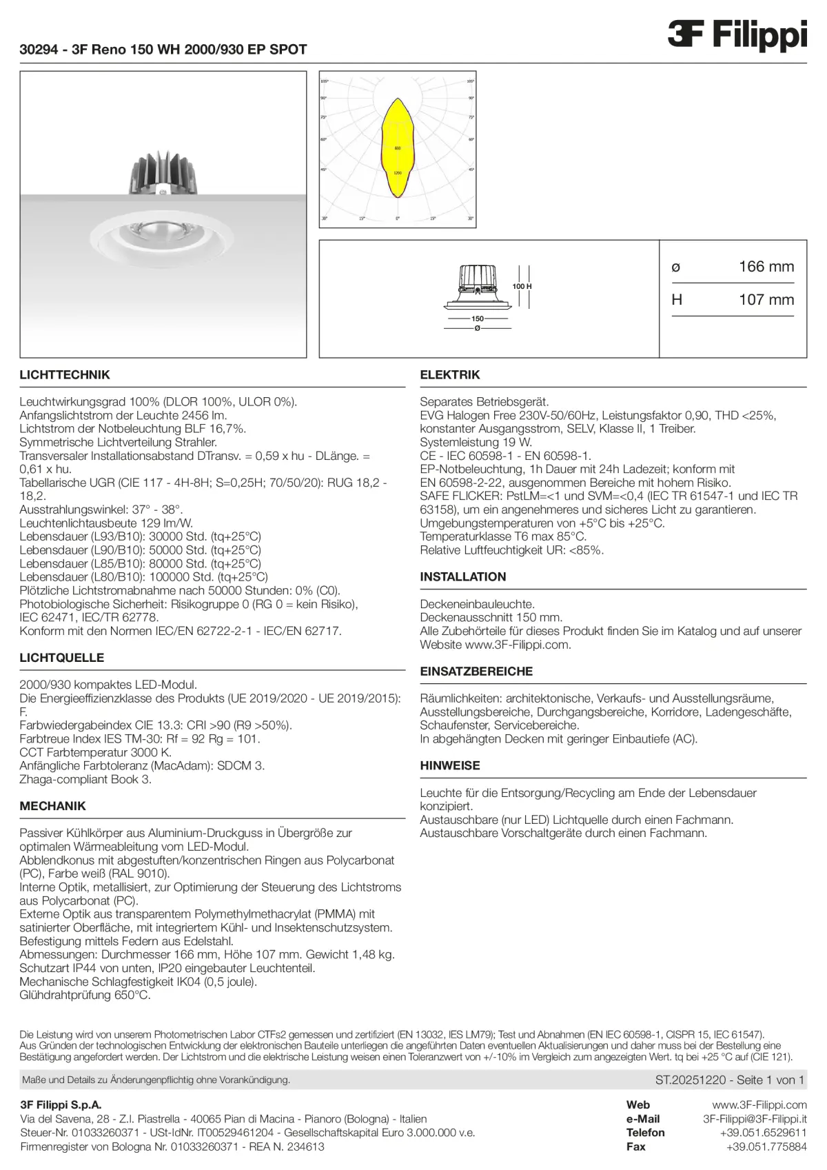 30294 - 3F Reno 150 WH 2000-930 EP SPOT - Datasheet - de