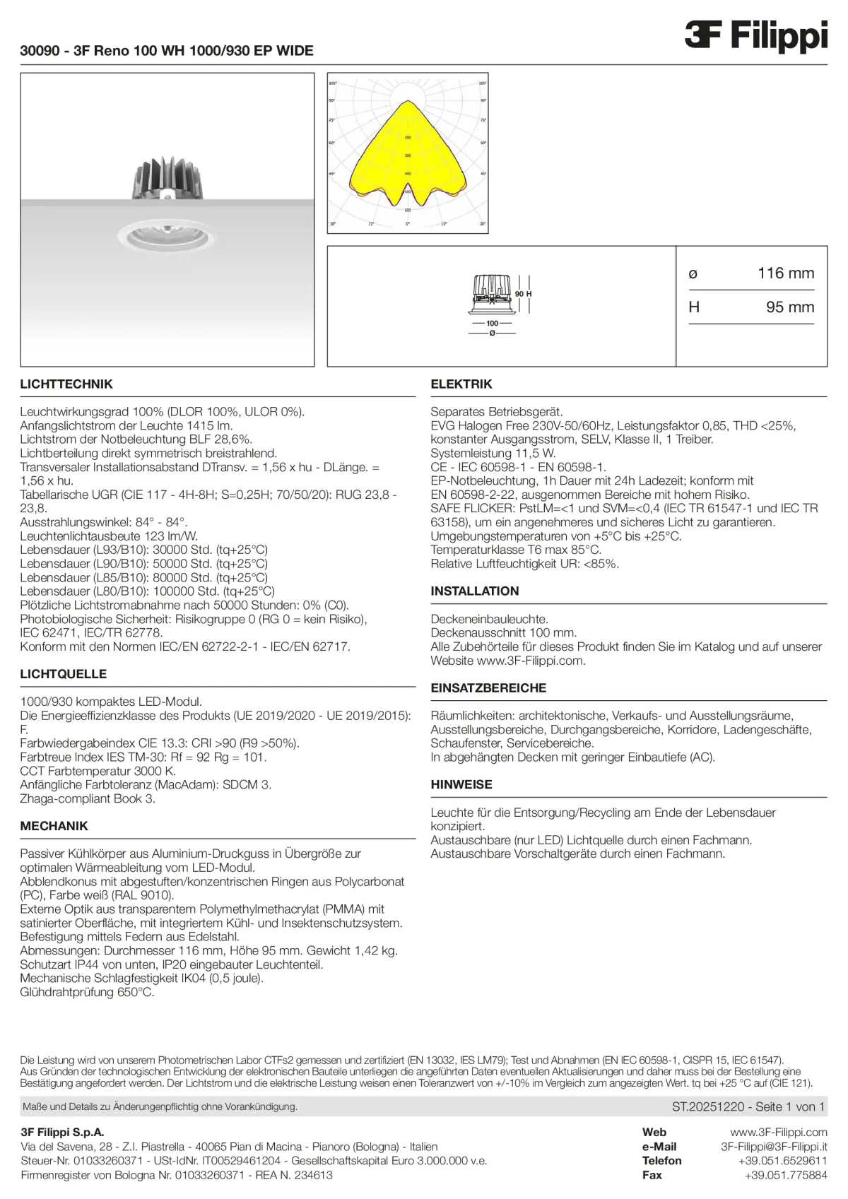 30090 - 3F Reno 100 WH 1000-930 EP WIDE - Datasheet - de