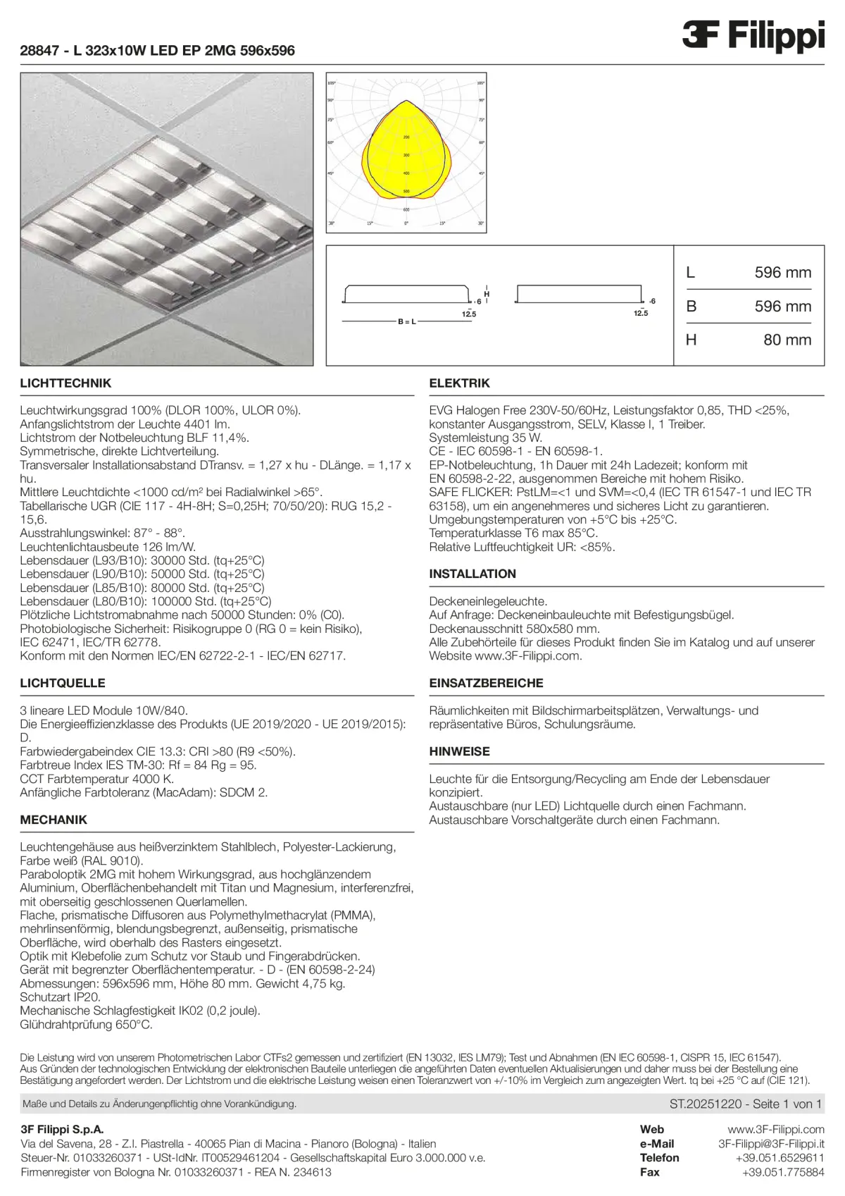 28847 - L 323x10W LED EP 2MG 596x596 - Datasheet - de