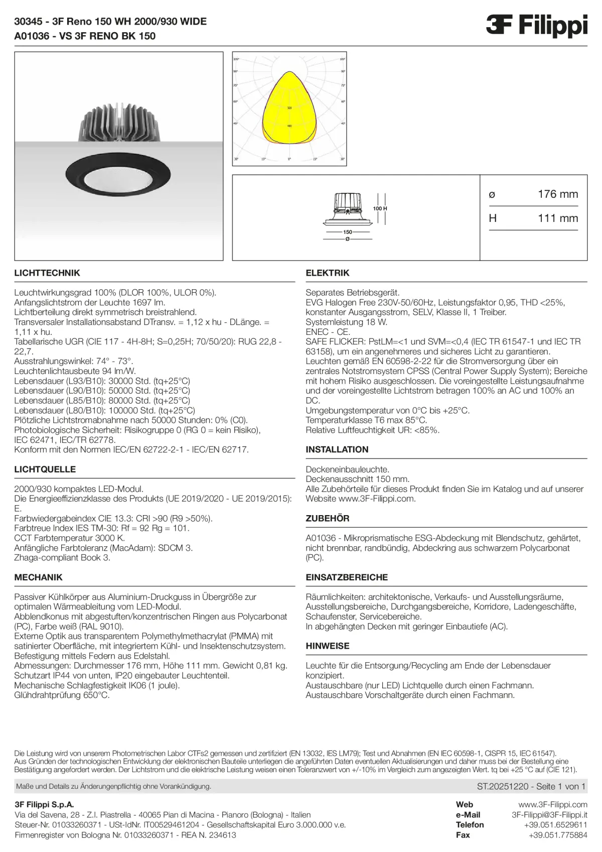 30345+A01036 - 3F Reno 150 WH 2000-930 WIDE + VS BK - Datasheet - de