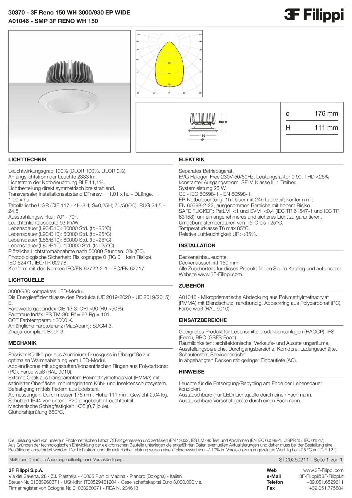 30370+A01046 - 3F Reno 150 WH 3000-930 EP WIDE + SMP WH - Datasheet - de