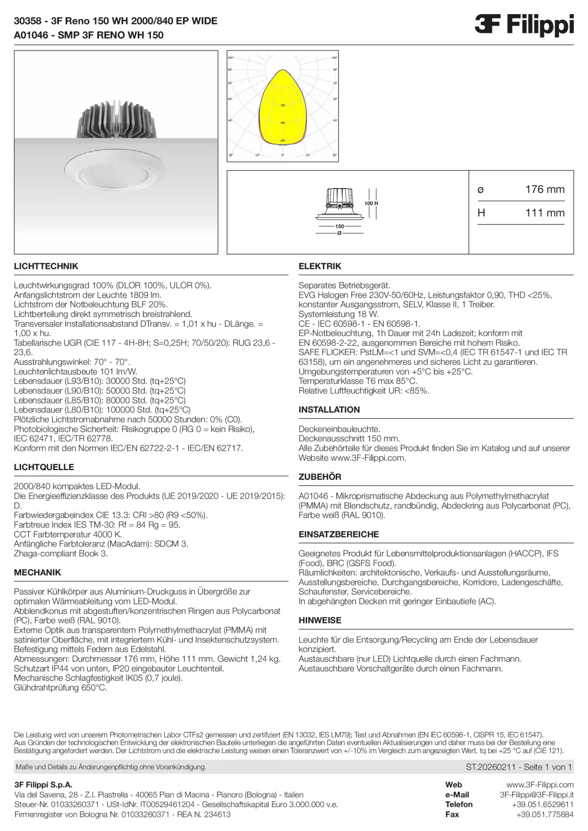 30358+A01046 - 3F Reno 150 WH 2000-840 EP WIDE + SMP WH - Datasheet - de