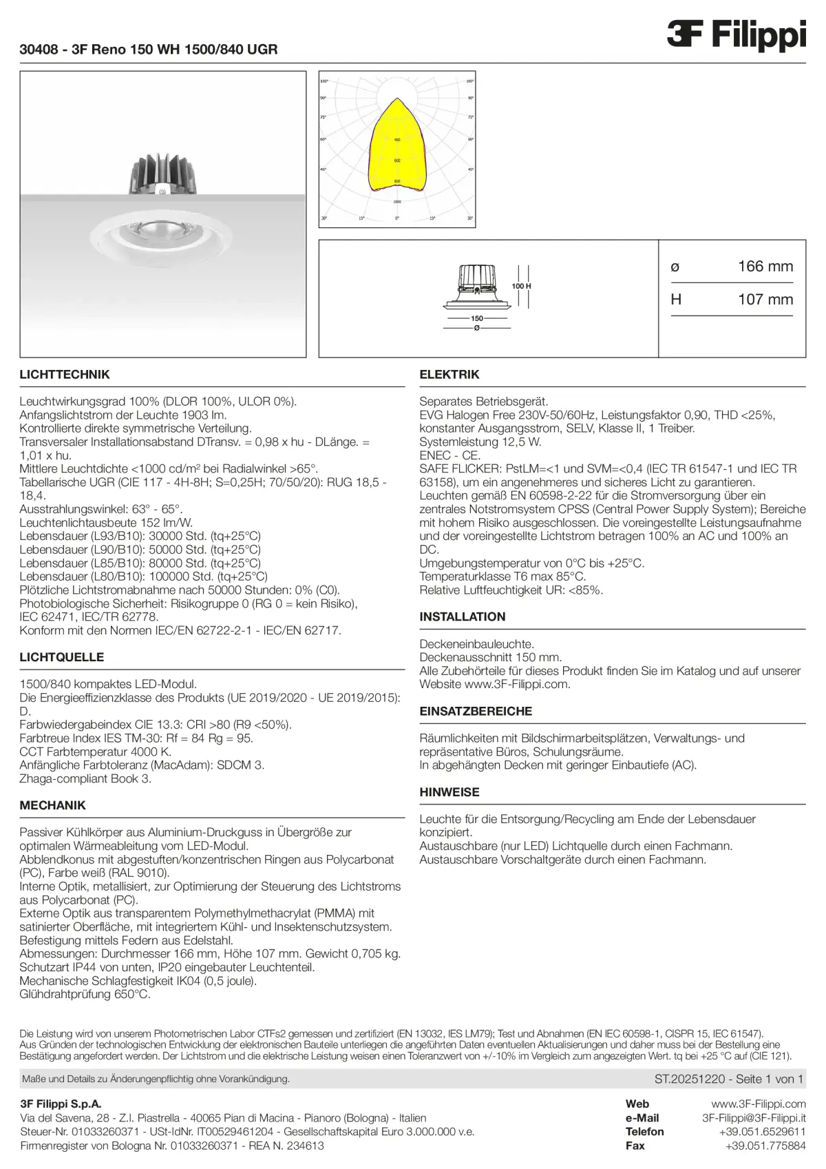 30408 - 3F Reno 150 WH 1500-840 UGR - Datasheet - de