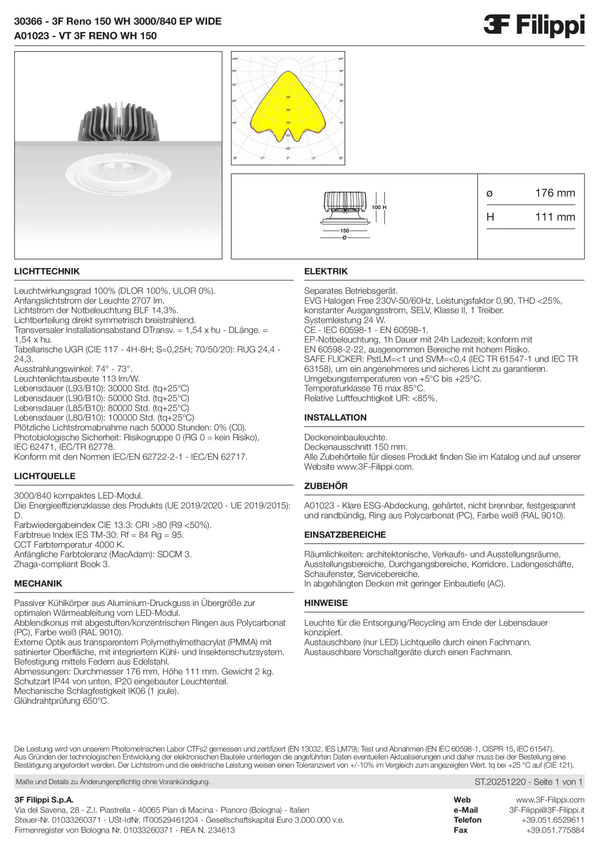 30366+A01023 - 3F Reno 150 WH 3000-840 EP WIDE + VT WH - Datasheet - de