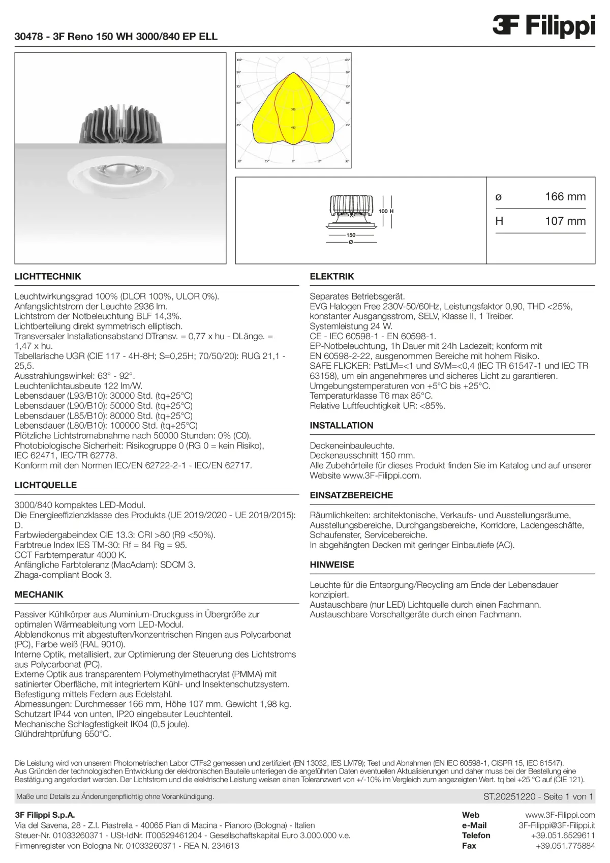 30478 - 3F Reno 150 WH 3000-840 EP ELL - Datasheet - de