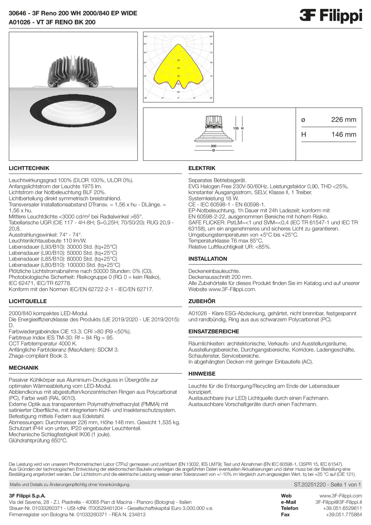 30646+A01026 - 3F Reno 200 WH 2000-840 EP WIDE + VT BK - Datasheet - de