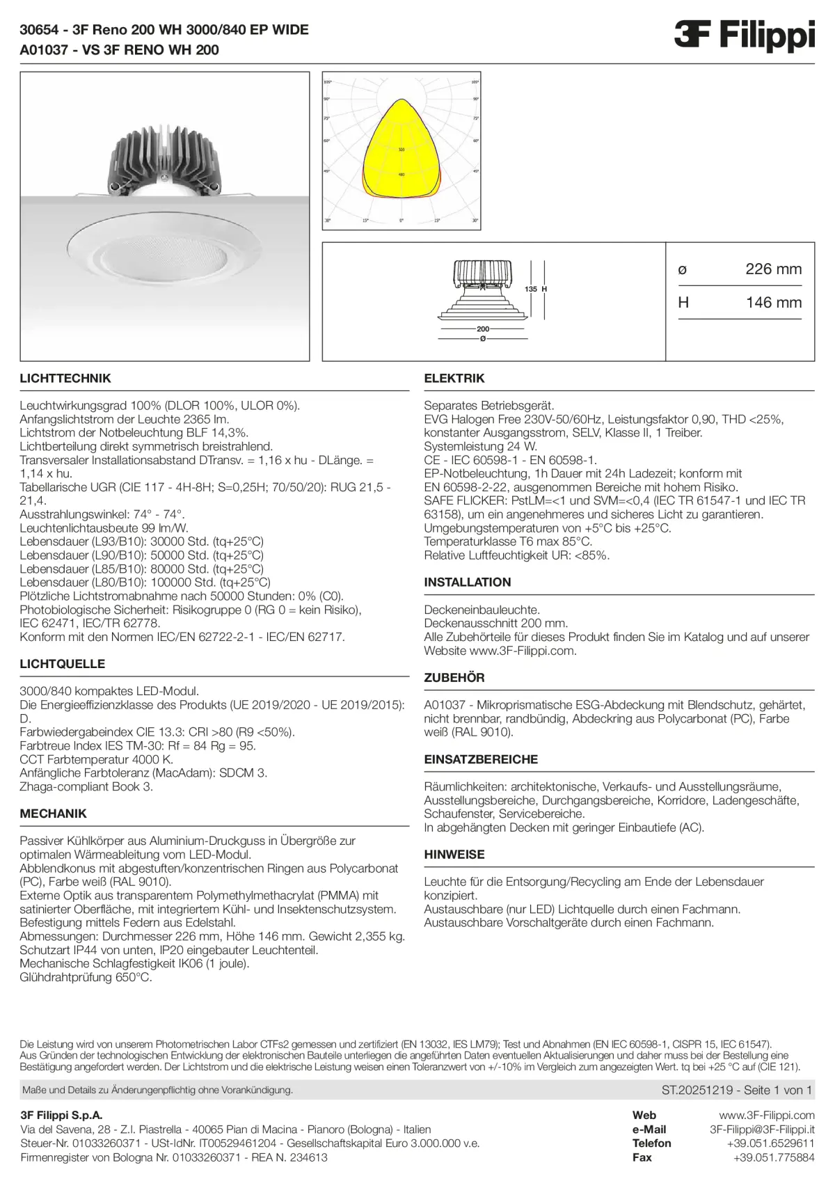 30654+A01037 - 3F Reno 200 WH 3000-840 EP WIDE + VS WH - Datasheet - de