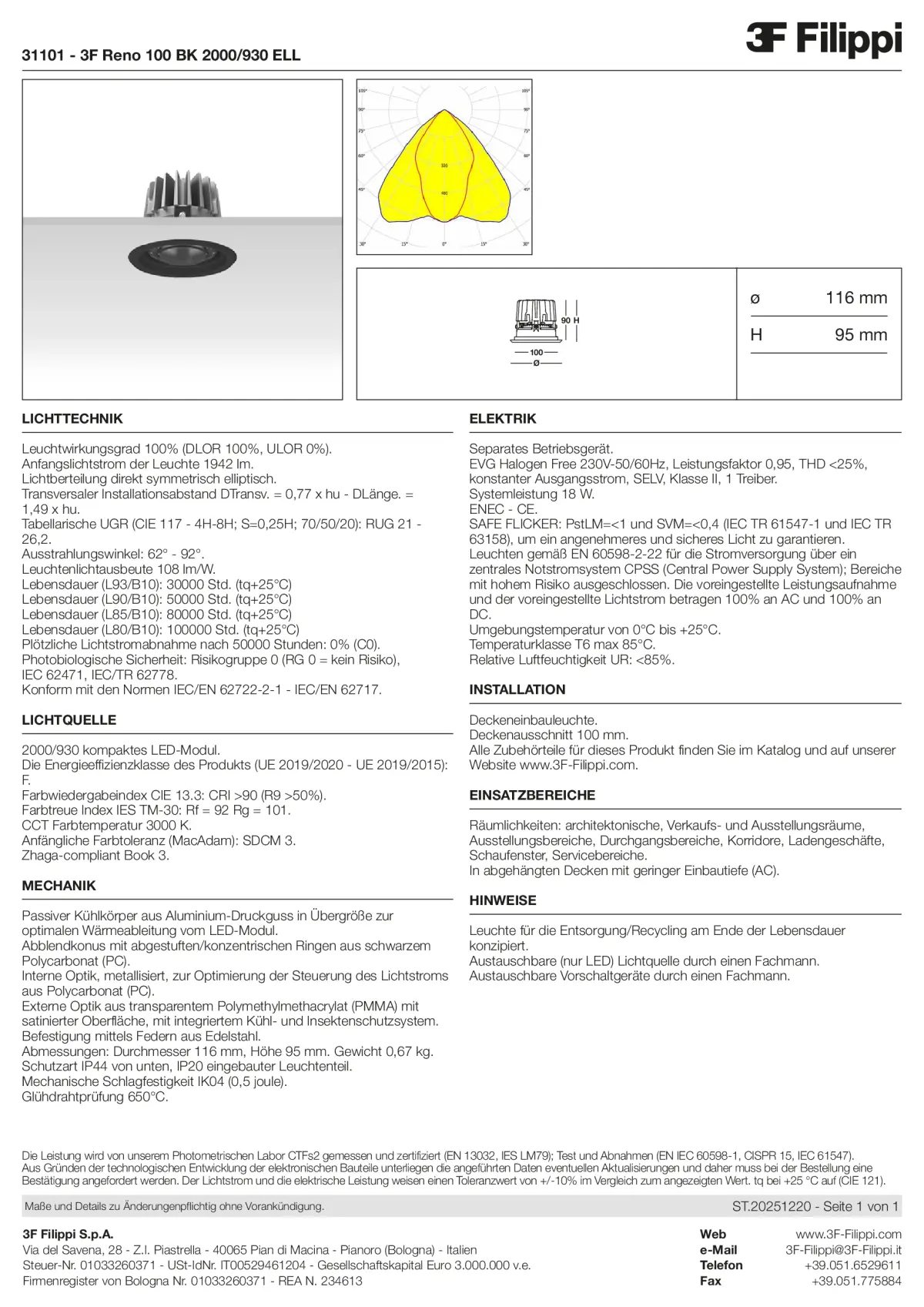 31101 - 3F Reno 100 BK 2000-930 ELL - Datasheet - de