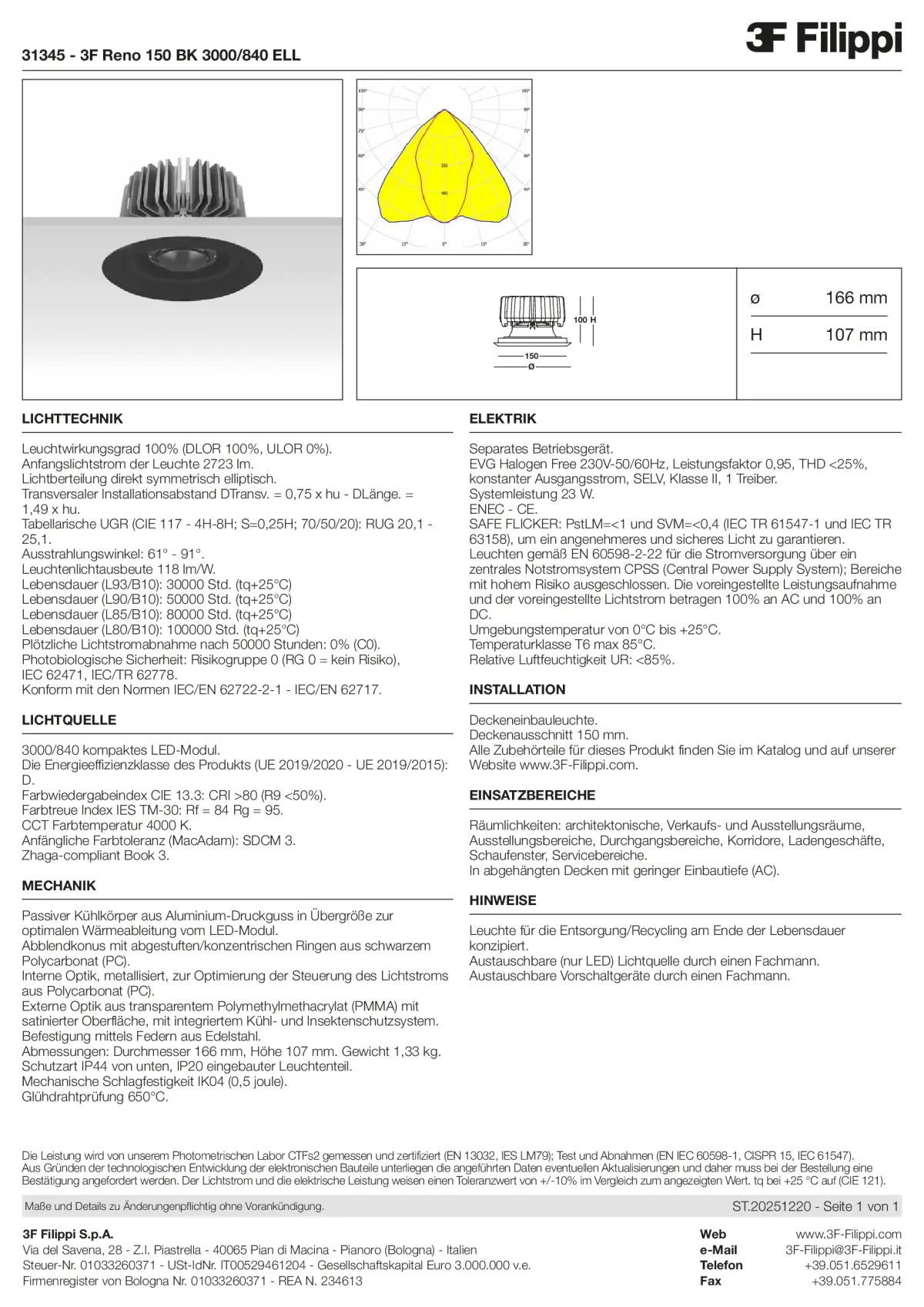 31345 - 3F Reno 150 BK 3000-840 ELL - Datasheet - de