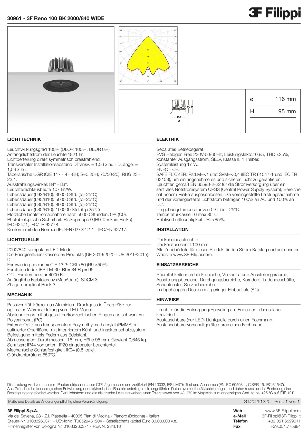 30961 - 3F Reno 100 BK 2000-840 WIDE - Datasheet - de