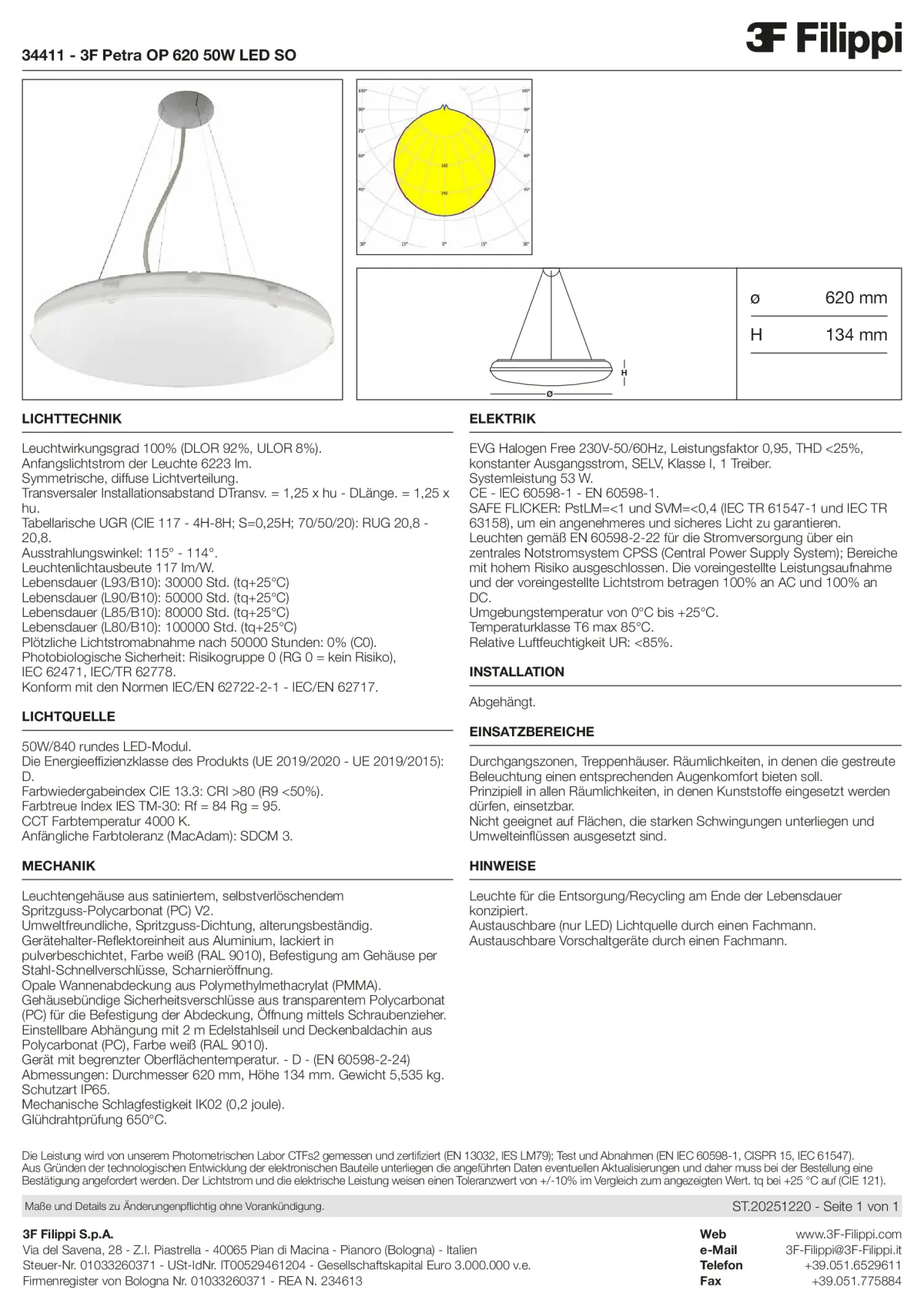 34411 - 3F Petra OP 620 50W LED SO - Datasheet - de
