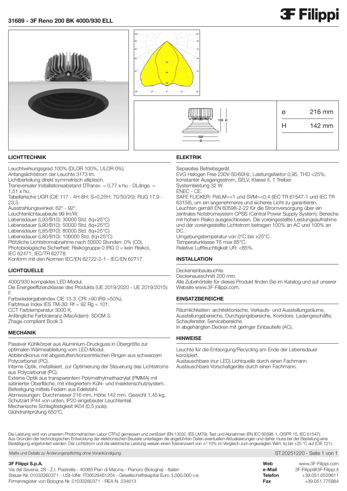 31689 - 3F Reno 200 BK 4000-930 ELL - Datasheet - de