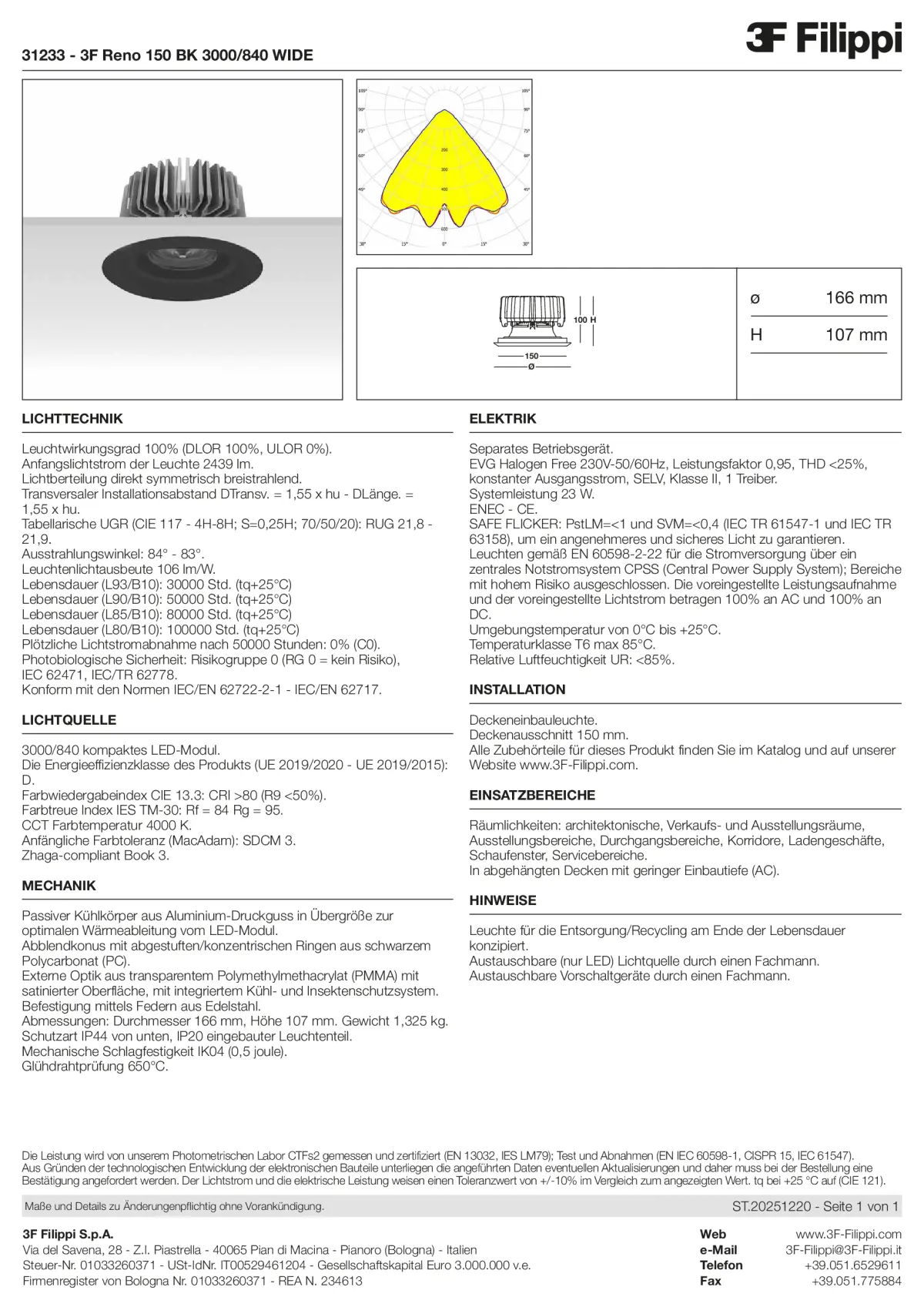 31233 - 3F Reno 150 BK 3000-840 WIDE - Datasheet - de