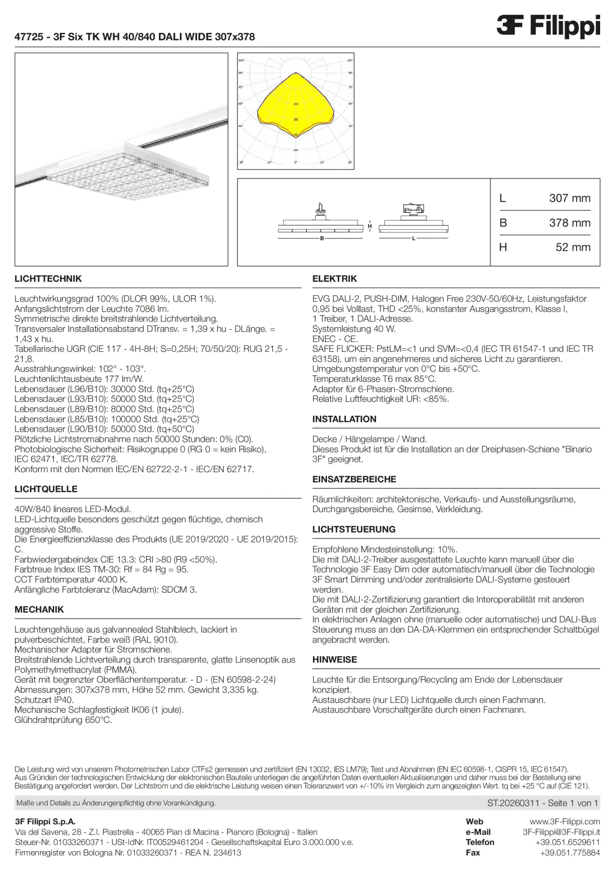 47725 - 3F Six TK WH 40-840 DALI WIDE 307x378 - Datasheet - de